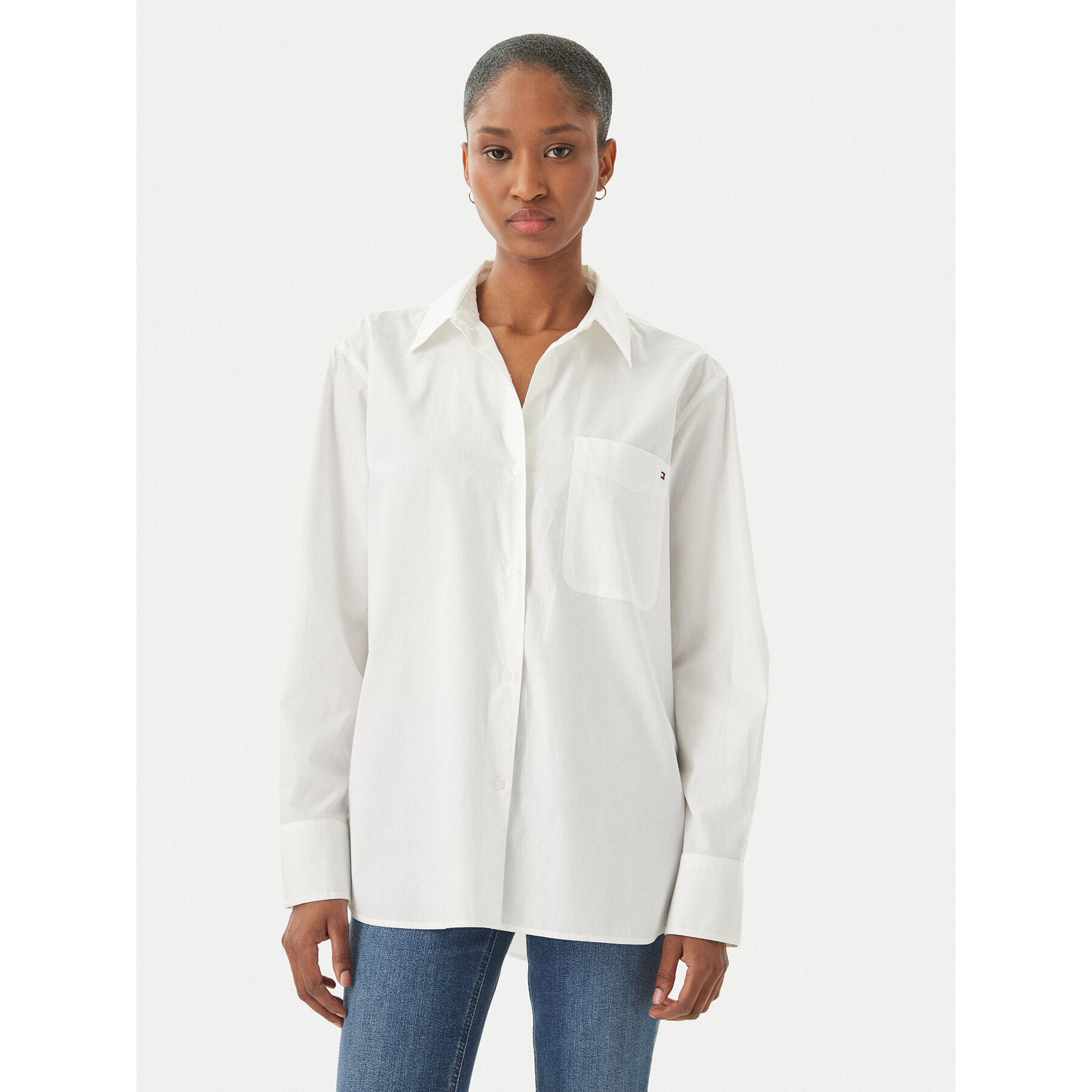 Tommy Hilfiger Hemd WW0WW45612 Weiß Regular Fit