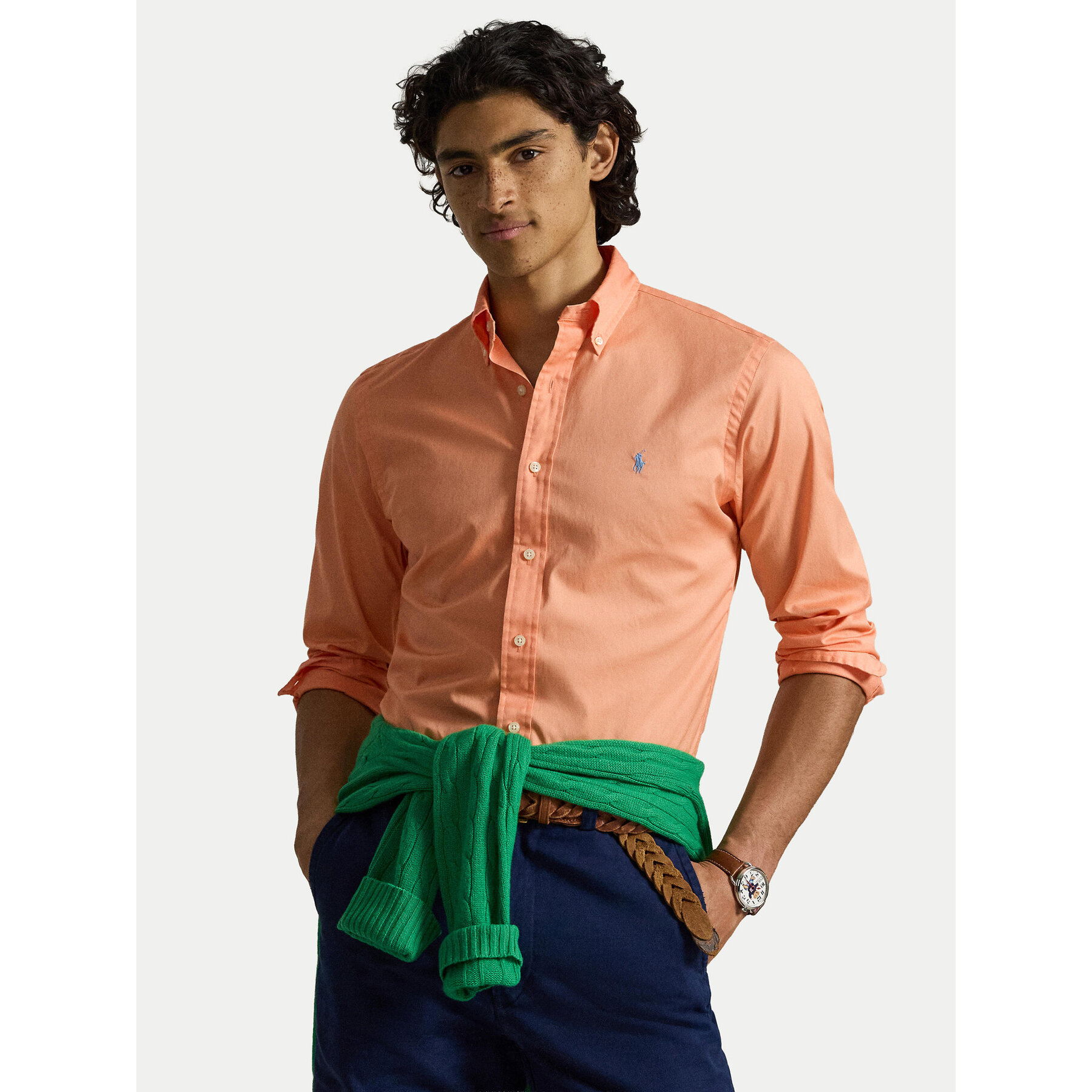 Polo Ralph Lauren Hemd 710B20512010 Hellorange Custom Fit