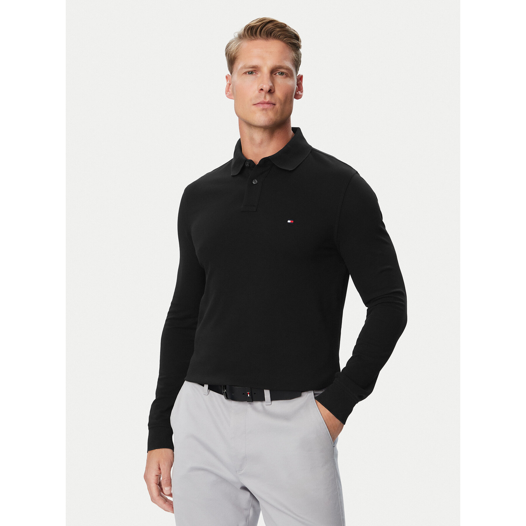 Tommy Hilfiger Polo 1985 MW0MW20183 Crna Regular Fit