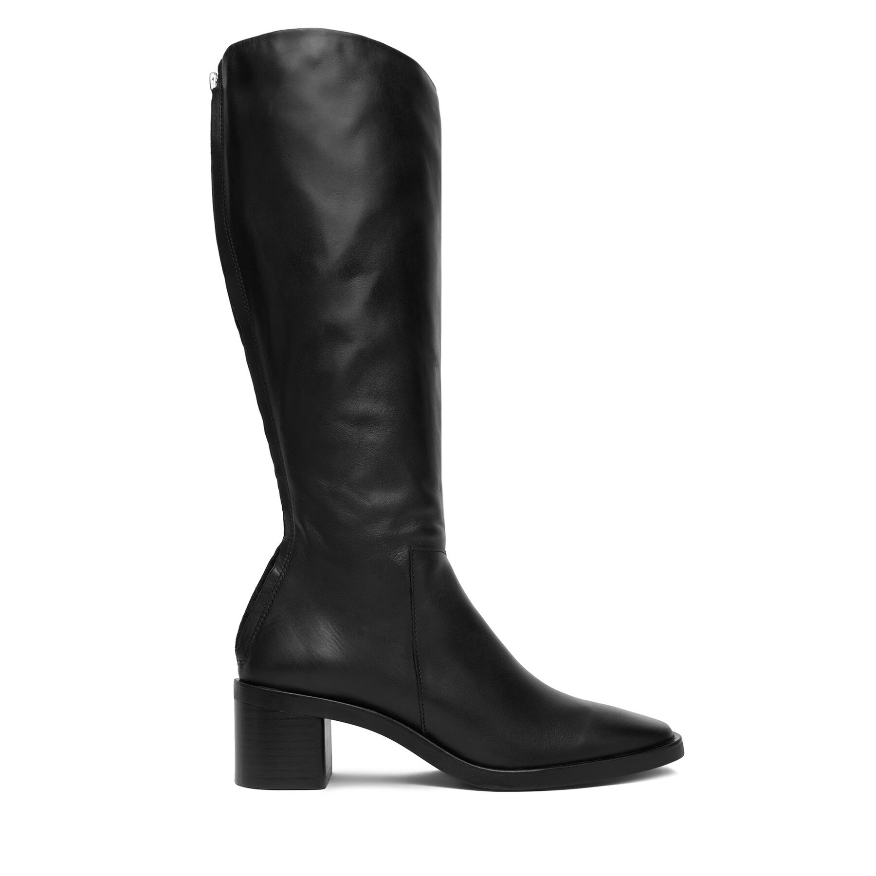 Čižmy Calvin Klein Block Heel Knee Boot Lth HW0HW02812 Čierna