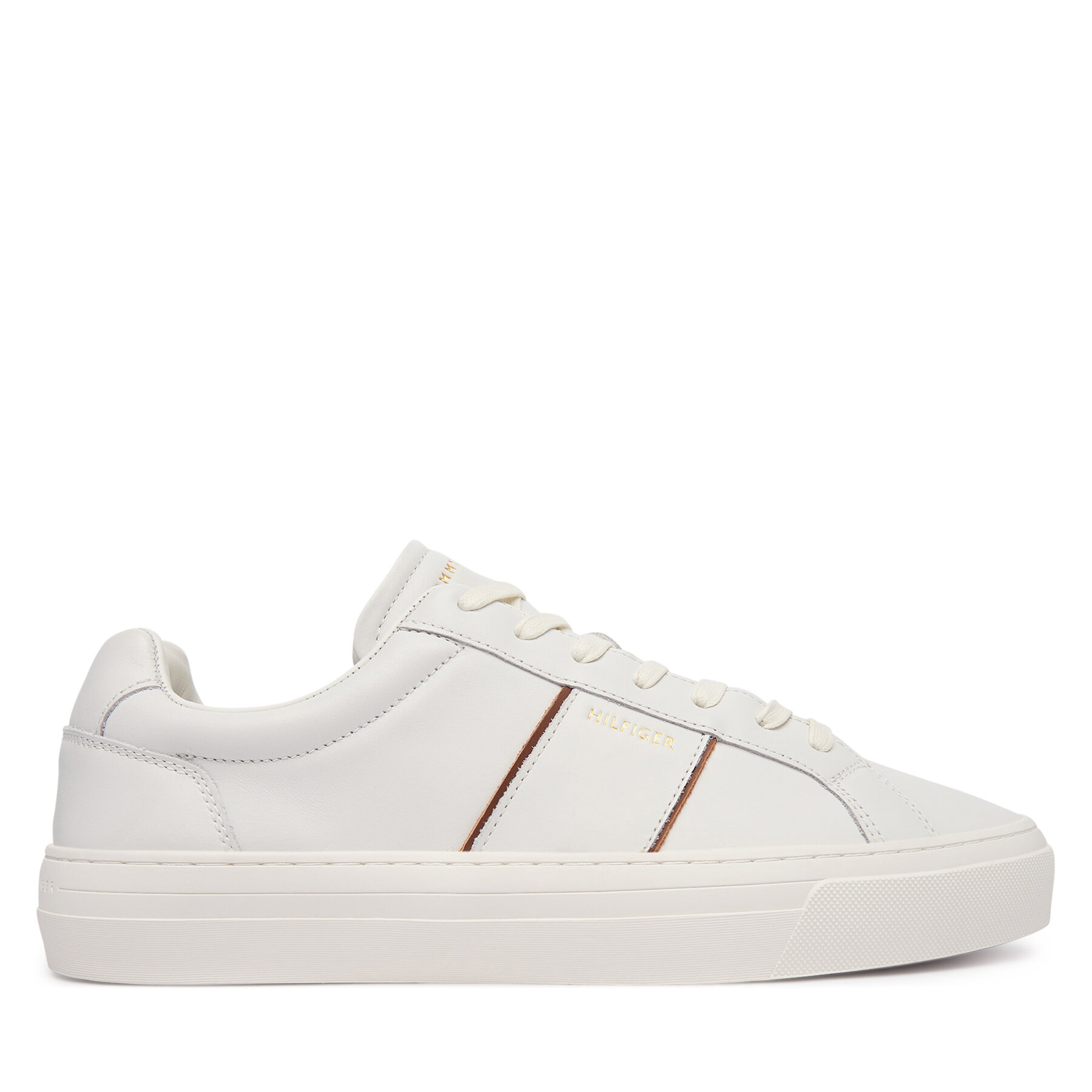 Sneakersy Tommy Hilfiger Dress Casual Leather Sneaker FM0FM05989 Biela