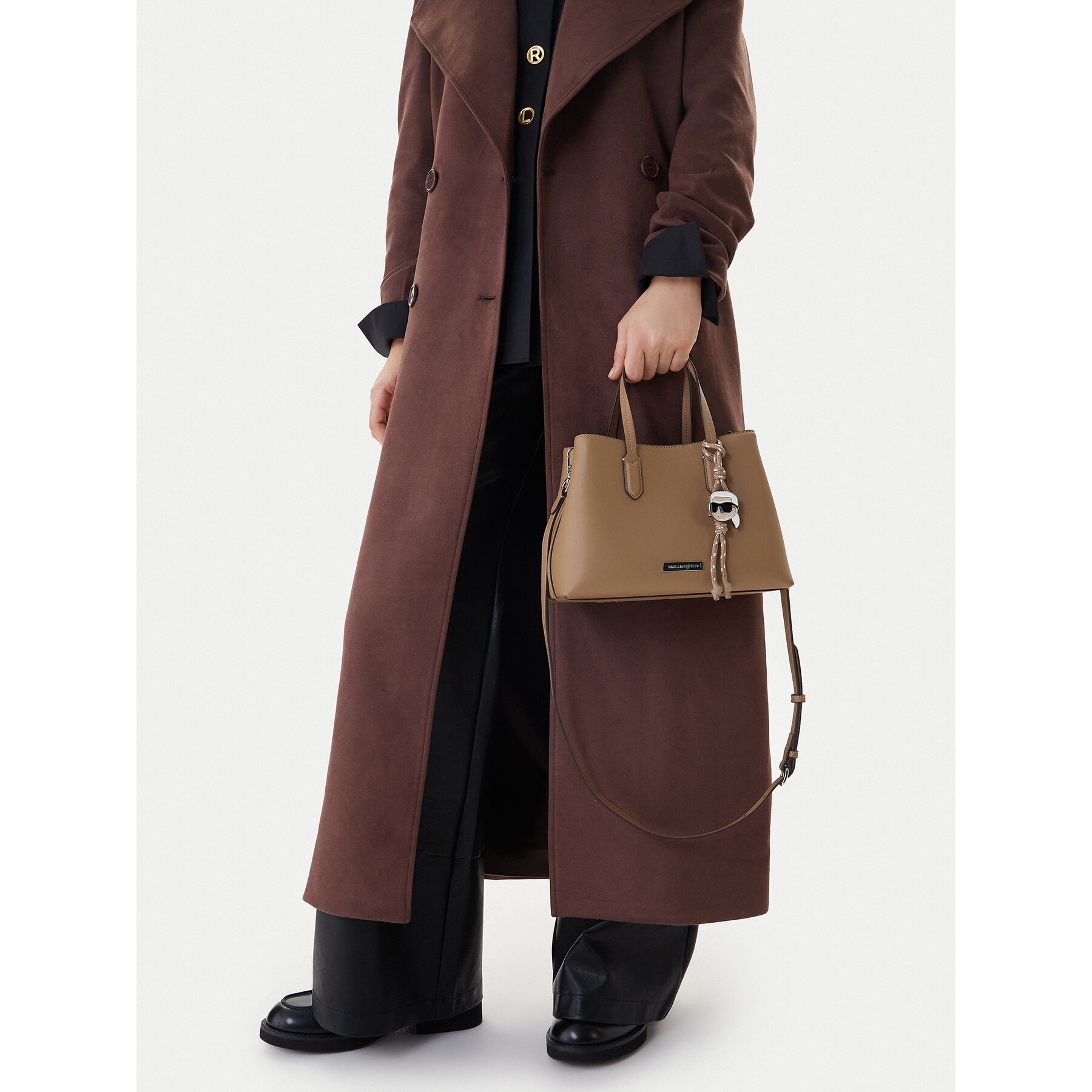 Дамска чанта KARL LAGERFELD B1W30003 Кафяв