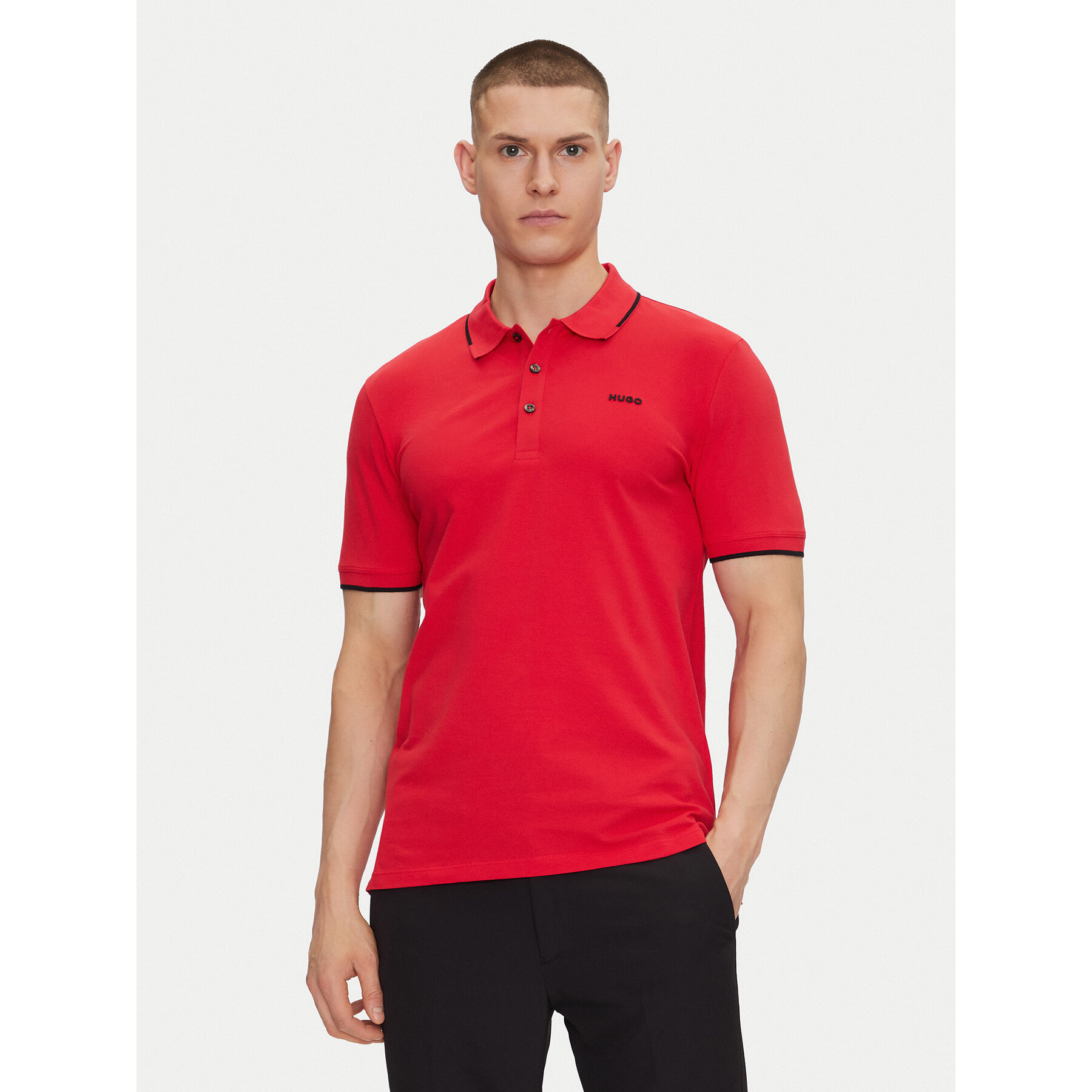 HUGO Polo Dinoso222 50467344 Κόκκινο Slim Fit