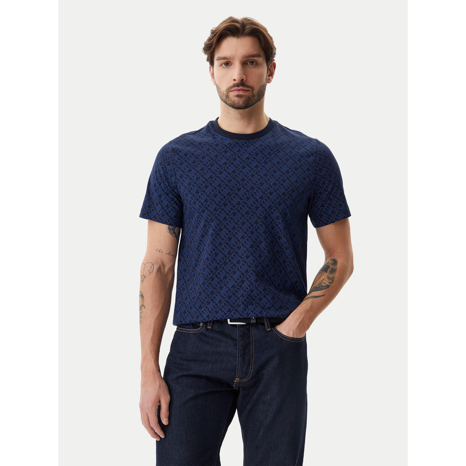 Tommy Hilfiger Póló Monogram MW0MW39251 Sötétkék Regular Fit