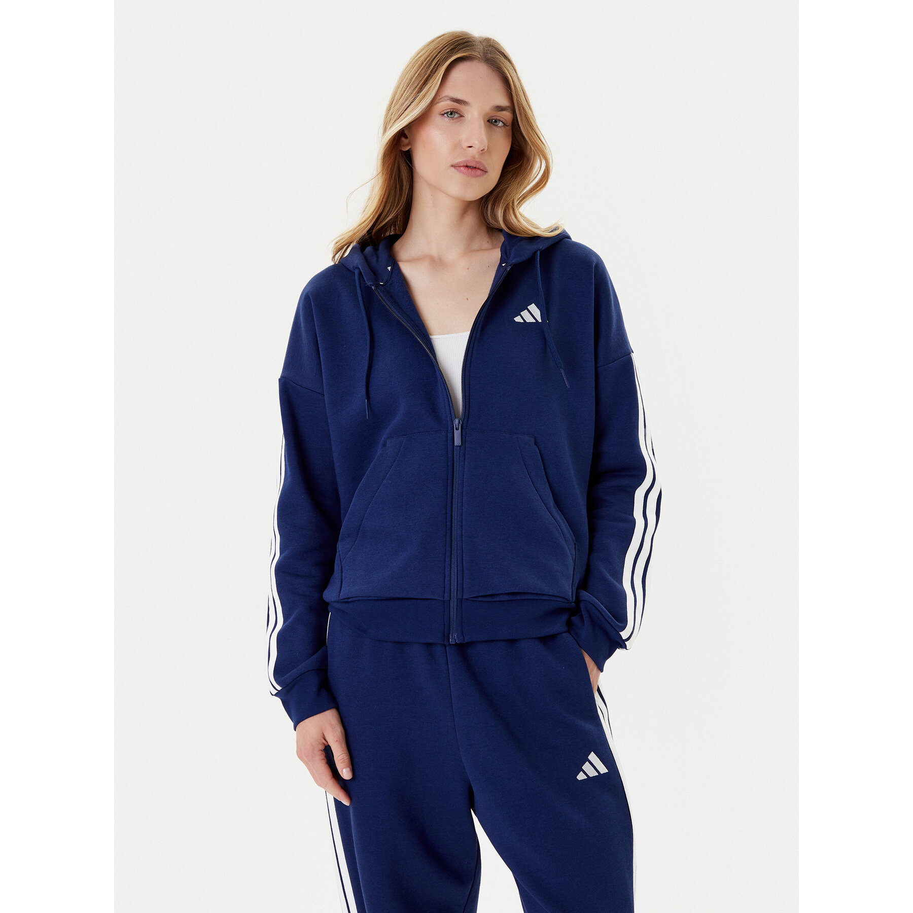 adidas Sweatshirt Essentials 3-Stripes JY3083 Blau Regular Fit