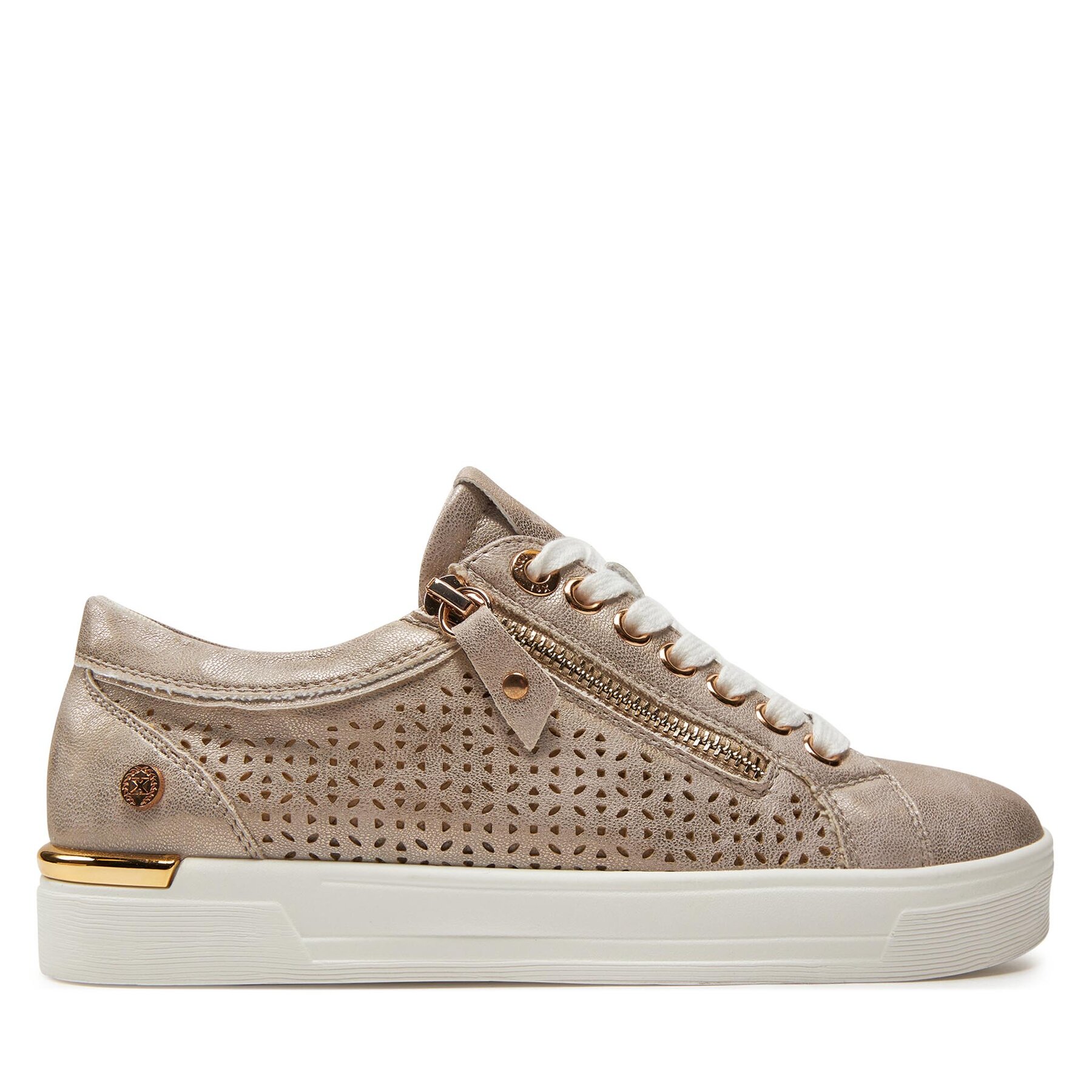 Damen Sneakers Xti, Schuhgröße 36, Goldfarben, 142490