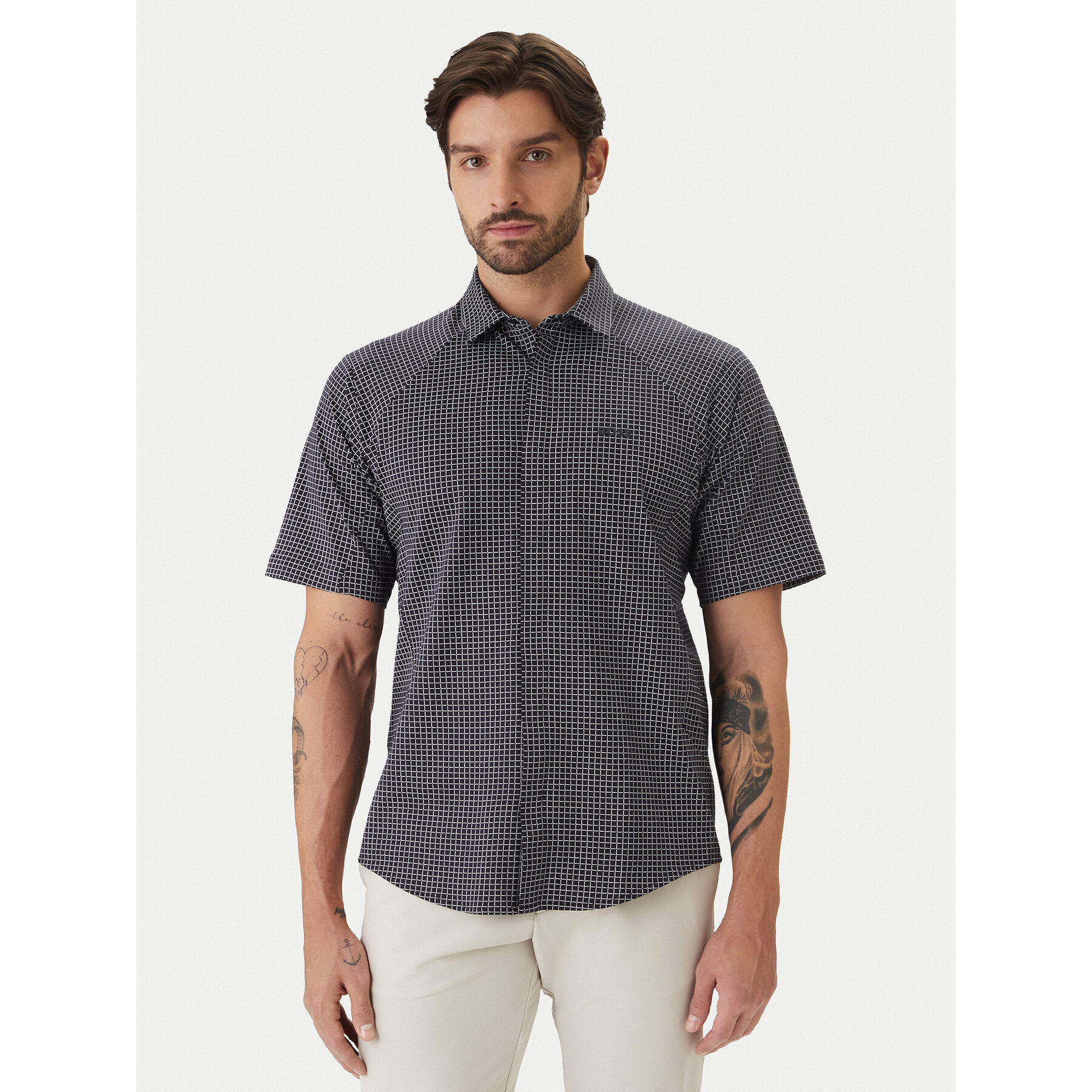 BOSS Hemd Excurse S 50554450 Dunkelblau Regular Fit