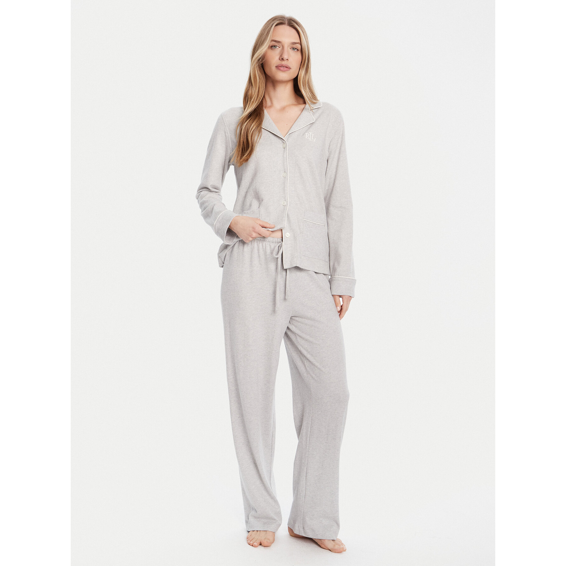 LAUREN RALPH LAUREN Pyjama ILN92453 Grau Regular Fit