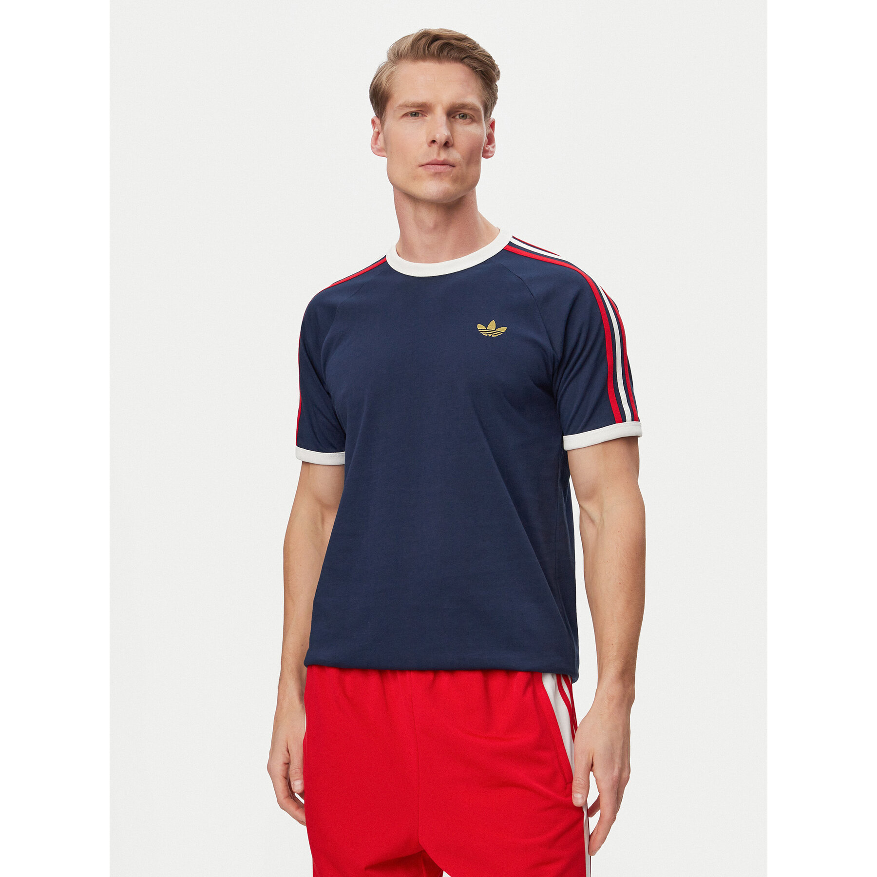 adidas T-Shirt 3-Stripes KC8636 Σκούρο μπλε Regular Fit