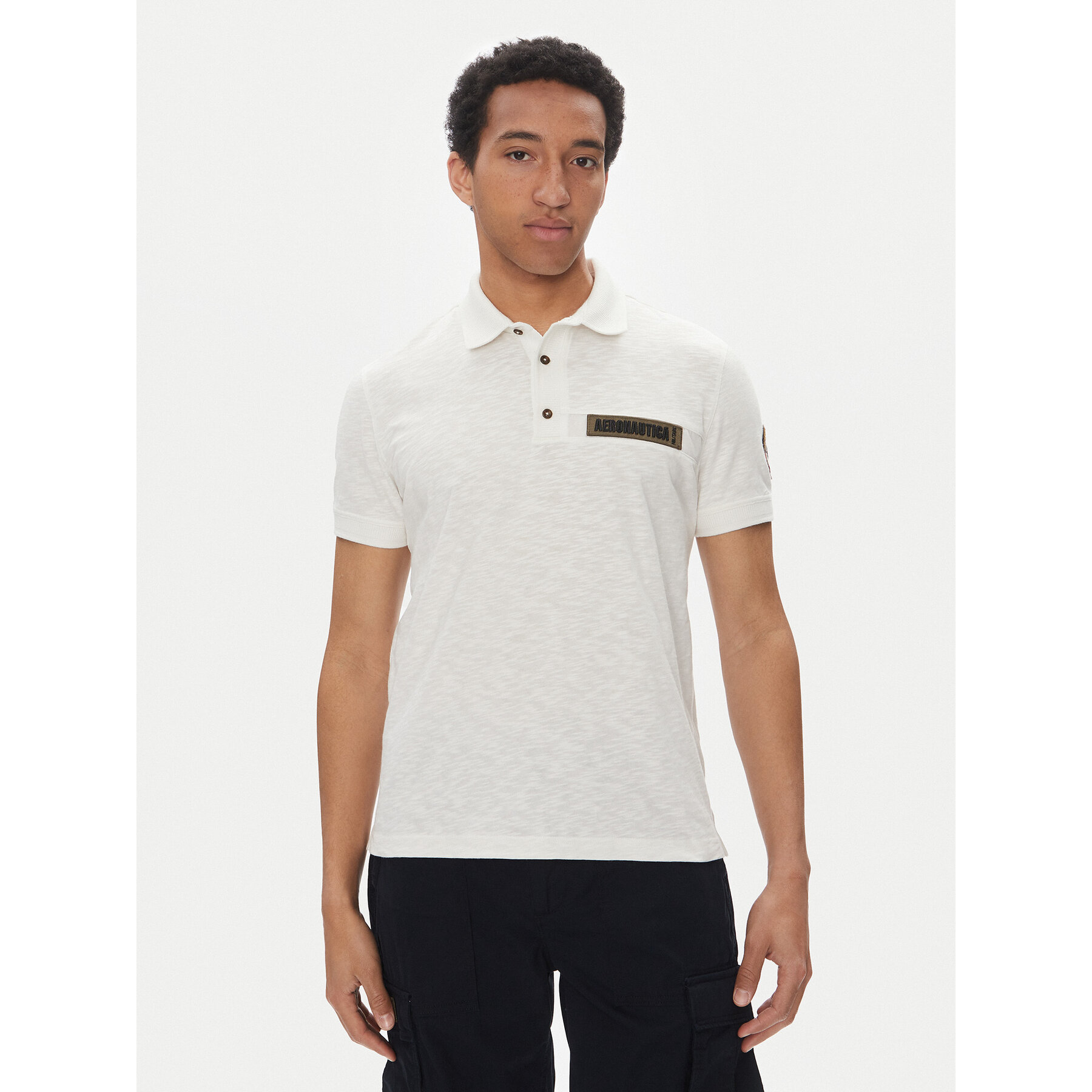 Aeronautica Militare Pólóing 251PO1865J680 Fehér Regular Fit