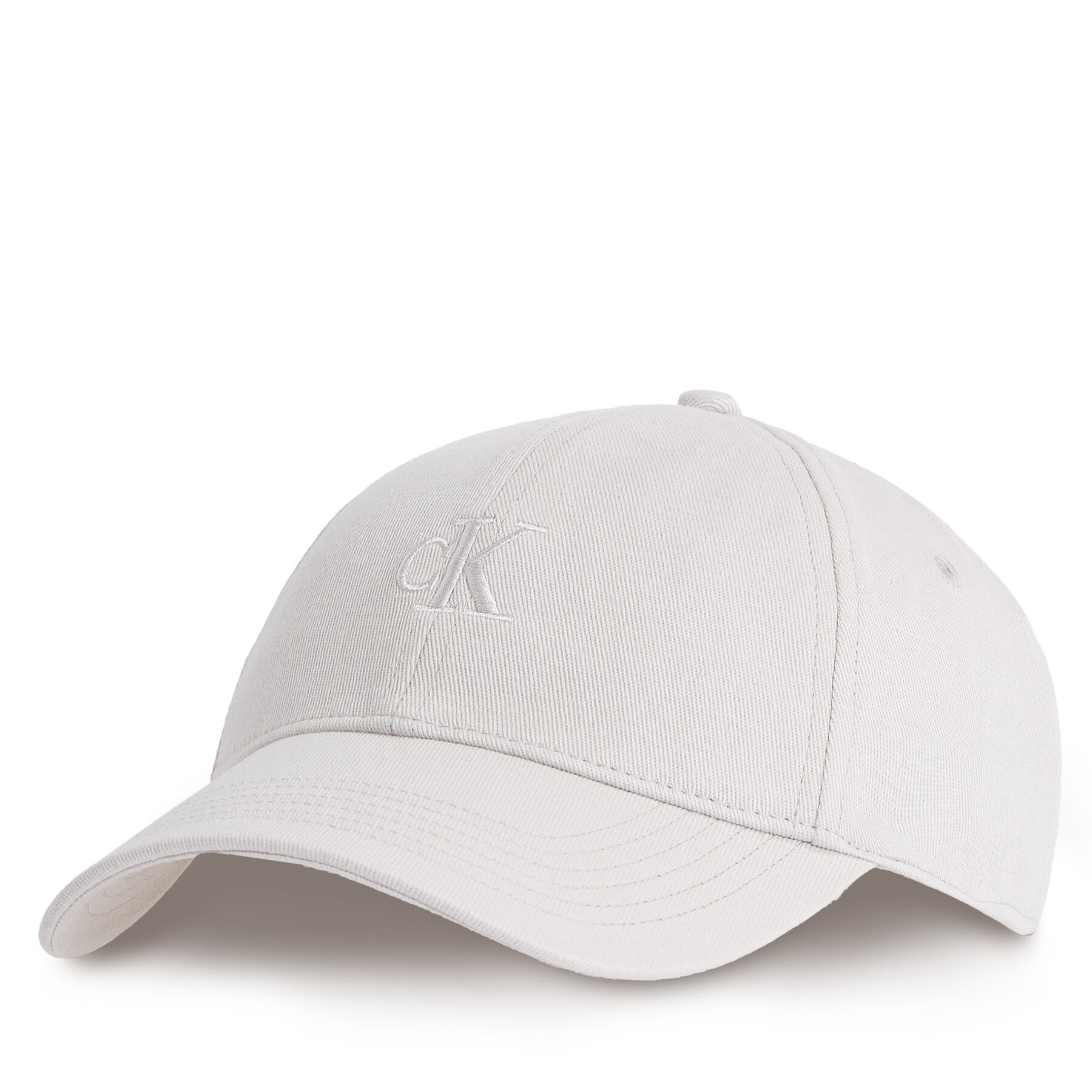 Czapka z daszkiem Calvin Klein Biały Embroidered Monogram Cap LV04K5024G