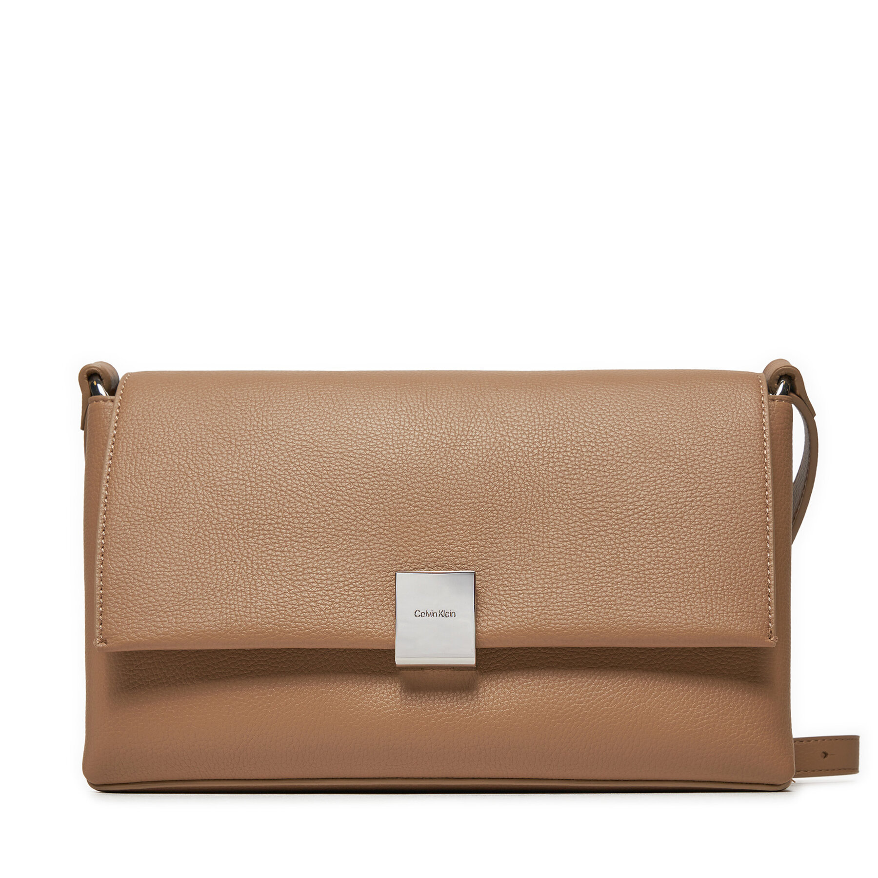 Kabelka Calvin Klein Ck Plaque Medium Shoulder Bag K60K612783 Hnedá