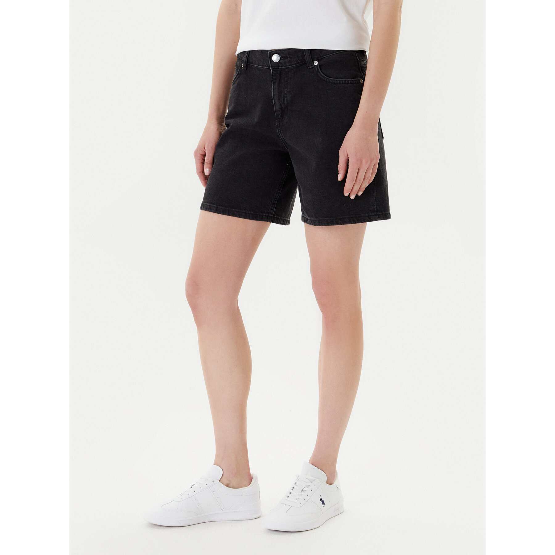 Mustang Jeansshorts Jodie 1016562 Schwarz Regular Fit