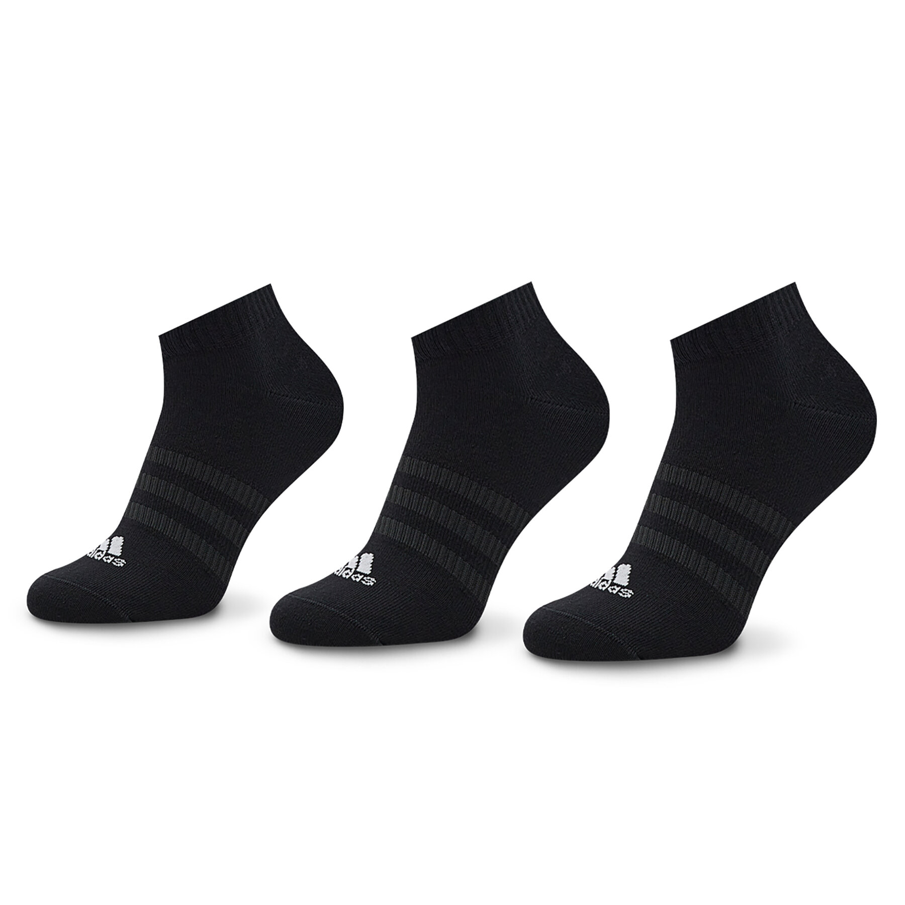 Unisex trumpų kojinių komplektas (3 poros) adidas Thin And Light IC1336 Black/White