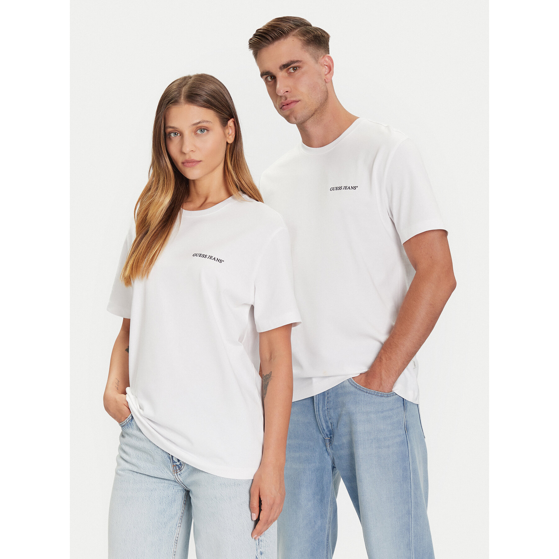 Guess Jeans Póló M5BI78 K8FQ4 Fehér Regular Fit