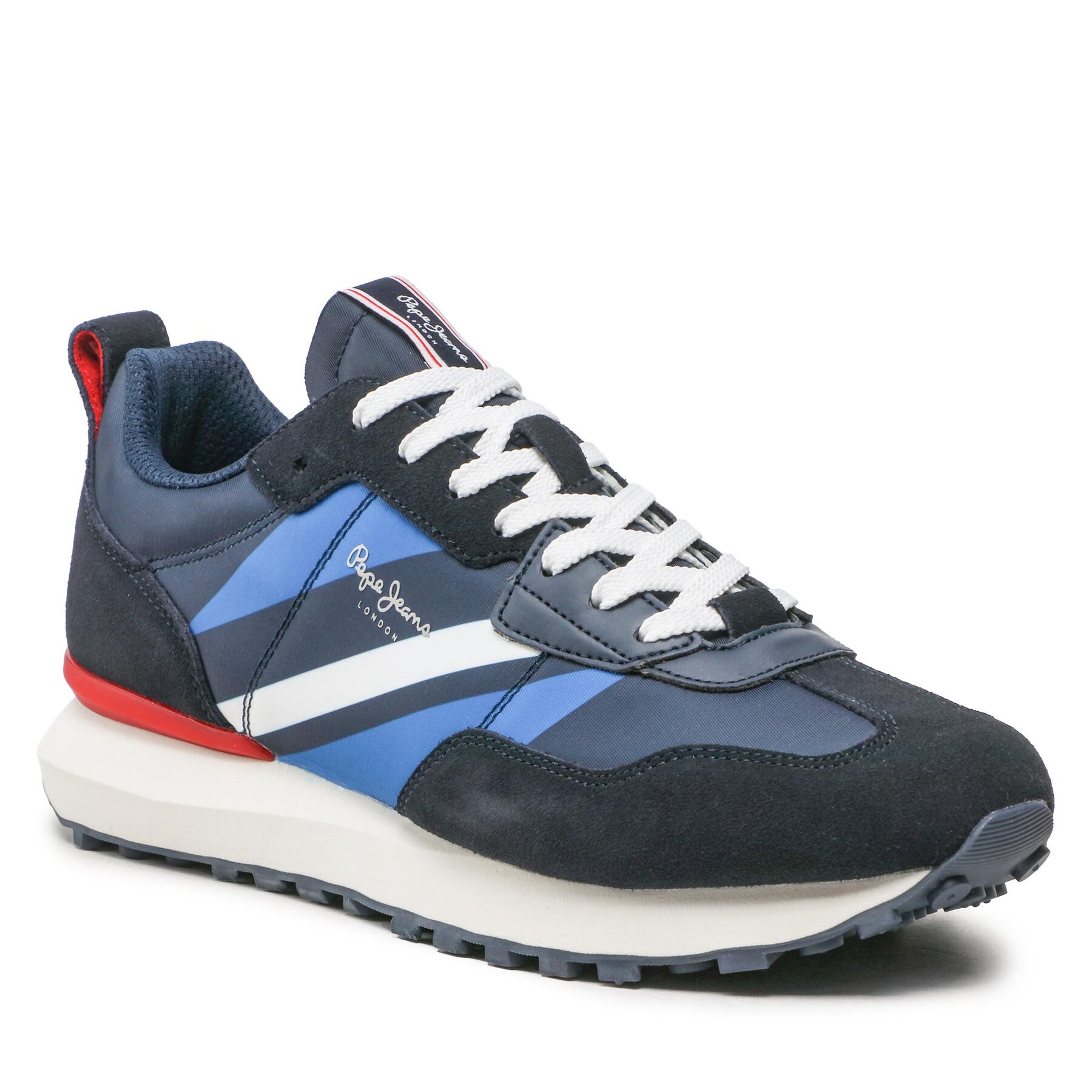 Sneakers Pepe Jeans Foster Man Print PMS30944 Navy 595 595 imagine 2022 reducere