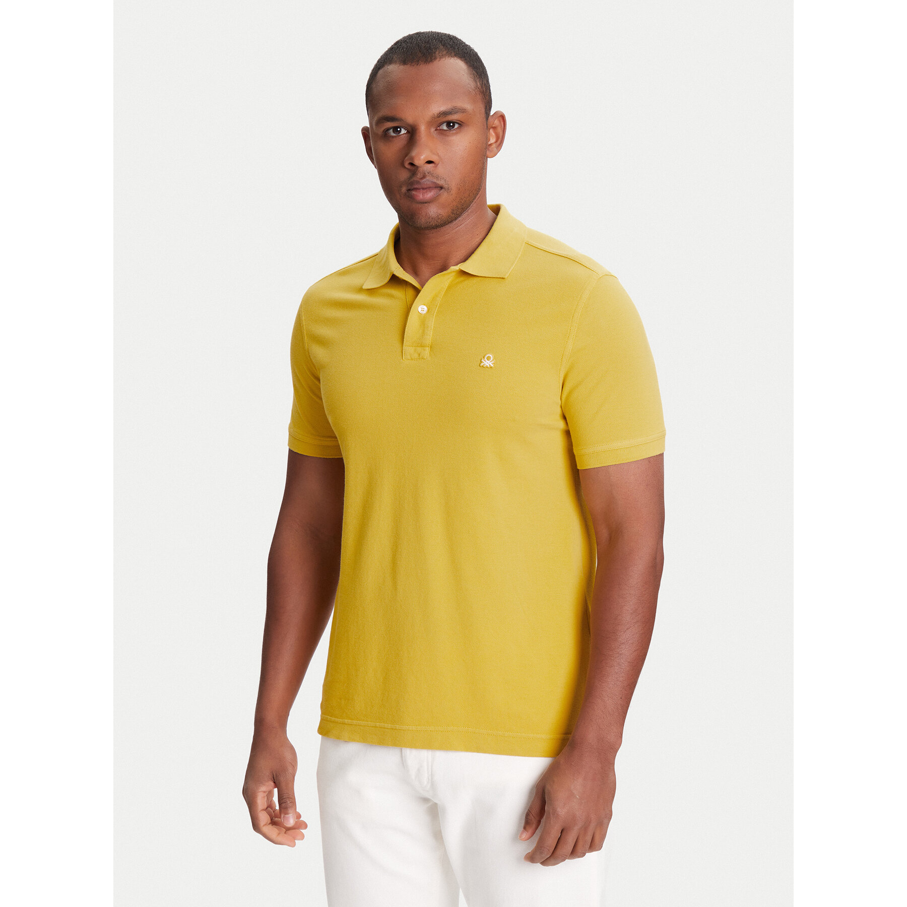 United Colors Of Benetton Pólóing 3089J3179 Sárga Regular Fit