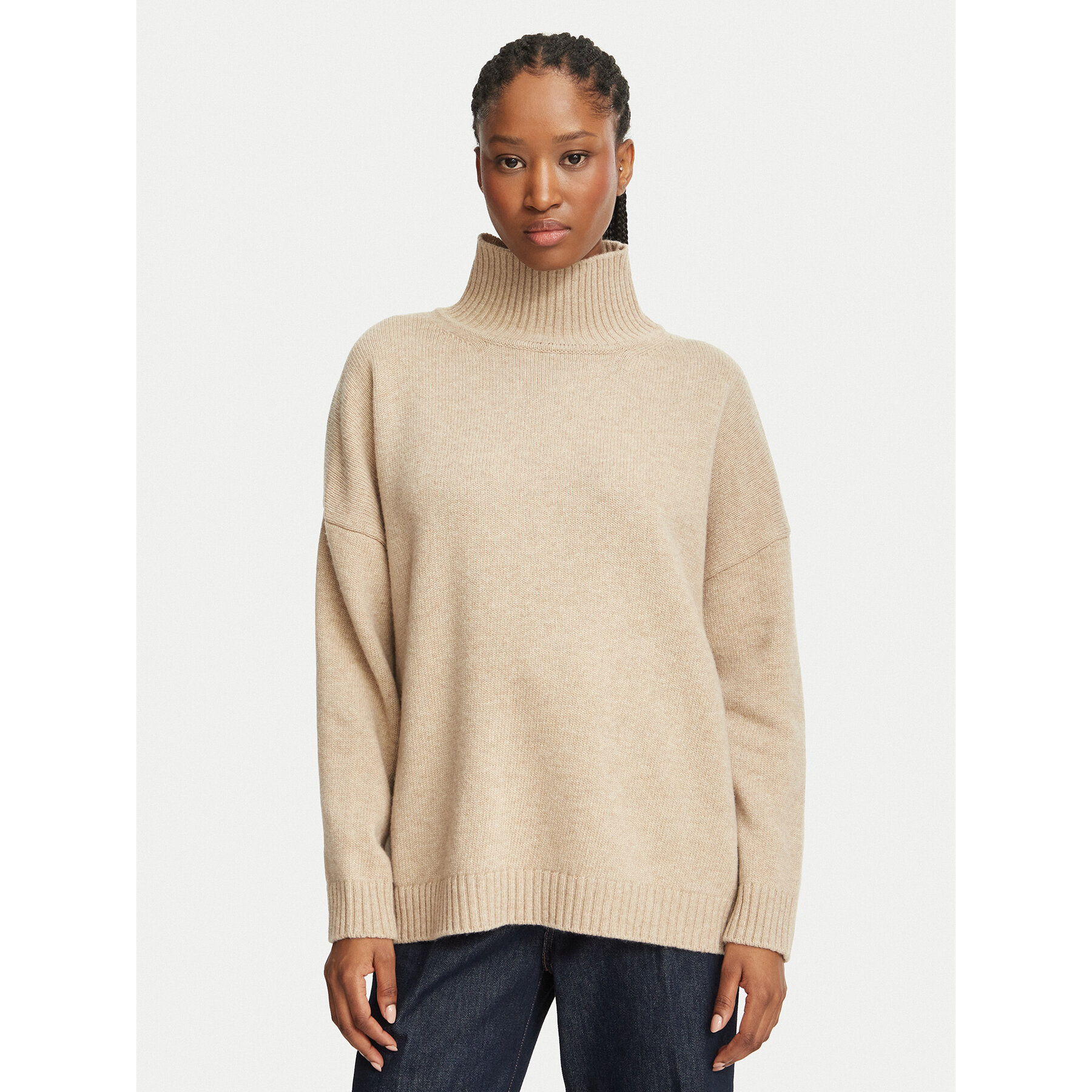 Weekend Max Mara Rollkragenpullover Borgia 2625366142 Beige Relaxed Fit