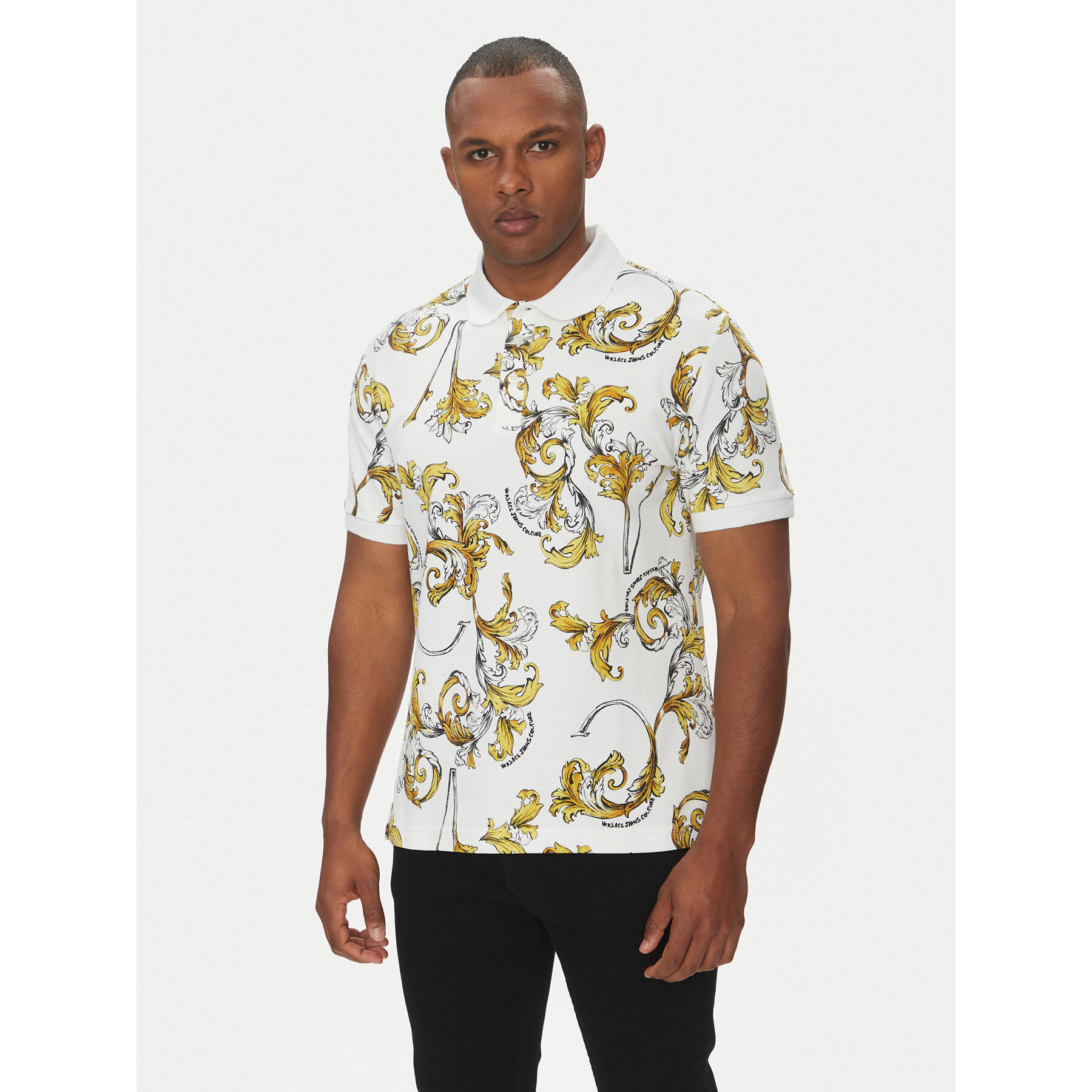 Versace Jeans Couture Poloshirt 78GAG6S0 Weiß Regular Fit