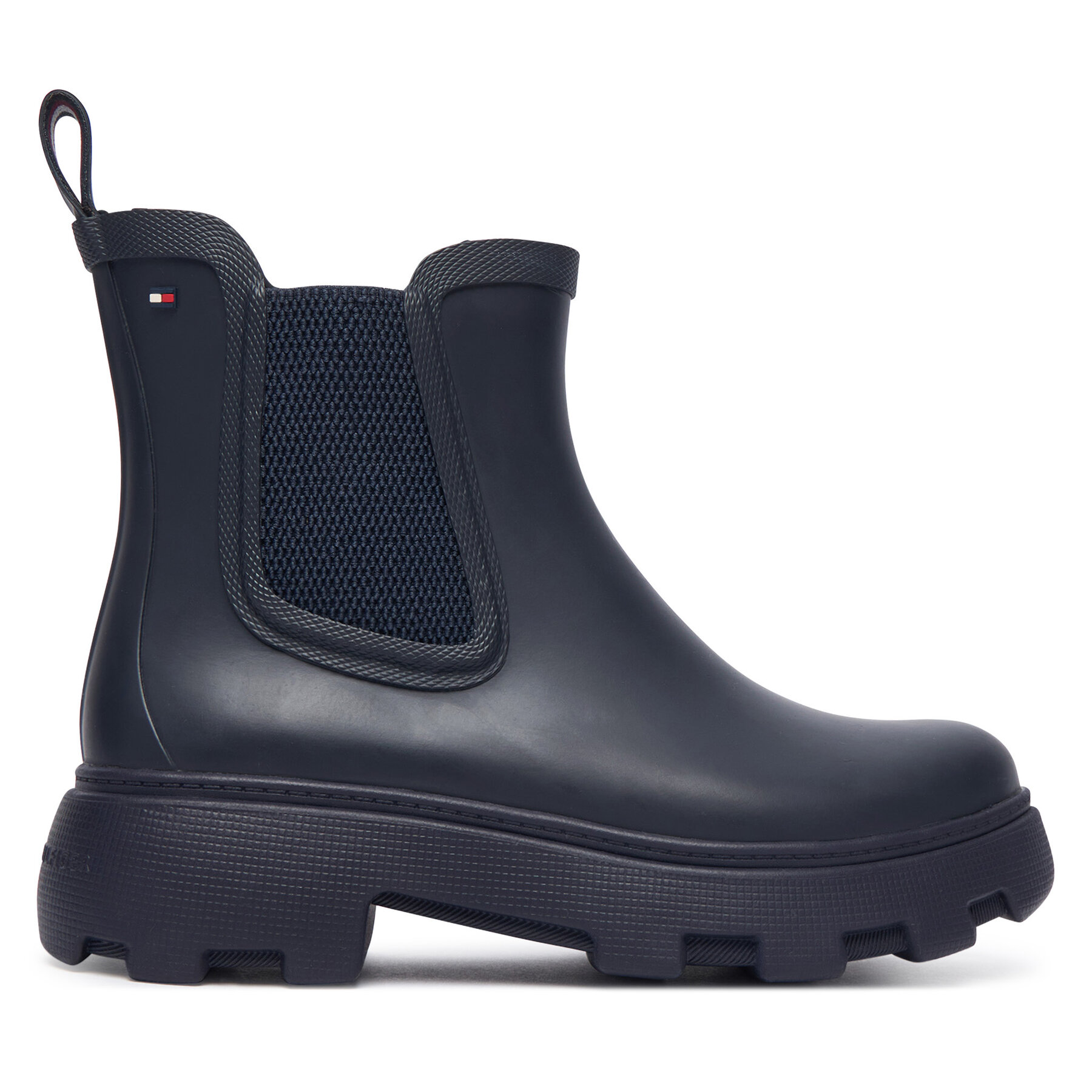 Gumijasti škornji Tommy Hilfiger Flag Cleated FW0FW09387 Mornarsko modra