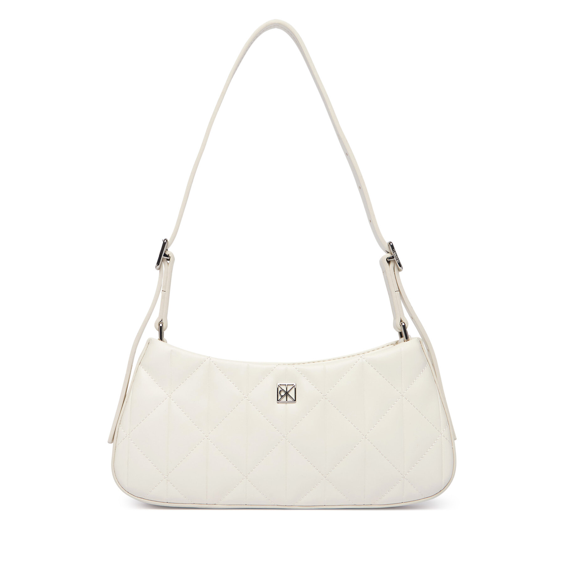 Geantă Calvin Klein Quilted Sm Shoulder Bag LV04F3327G Alb