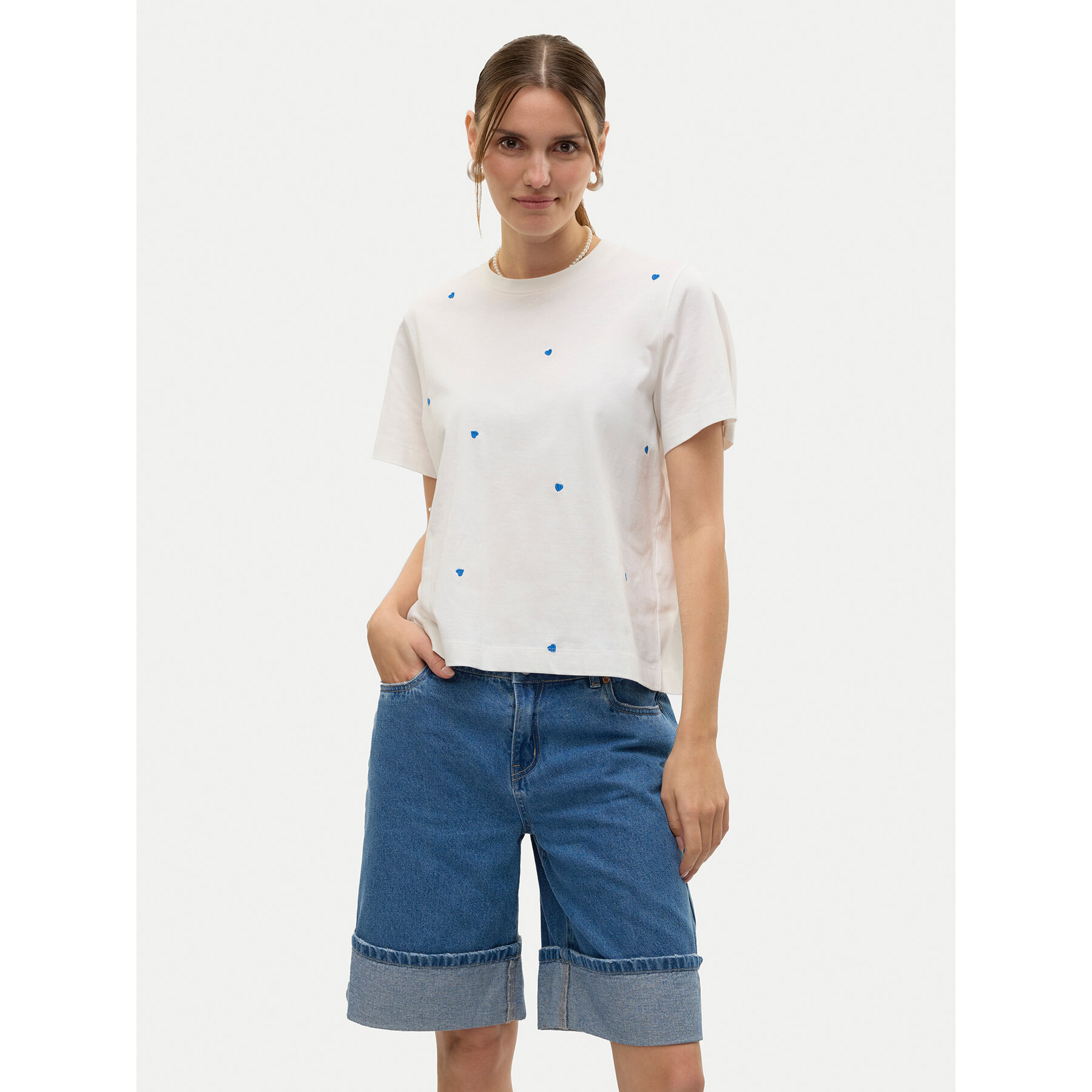 Vero Moda Póló Solvei 10325318 Fehér Regular Fit