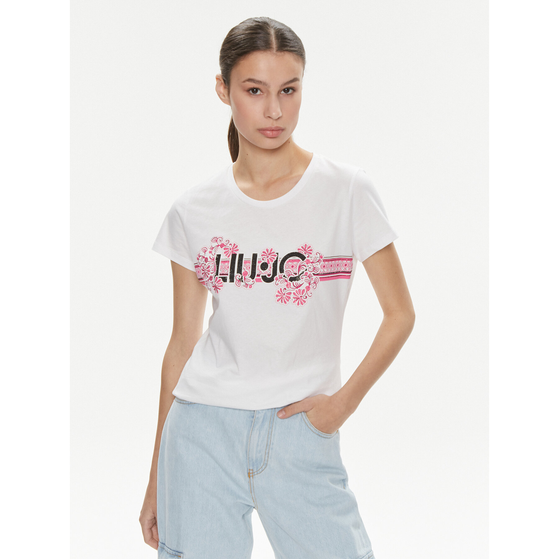 Liu Jo T-shirt MA4340 JS923 Bianco Regular Fit