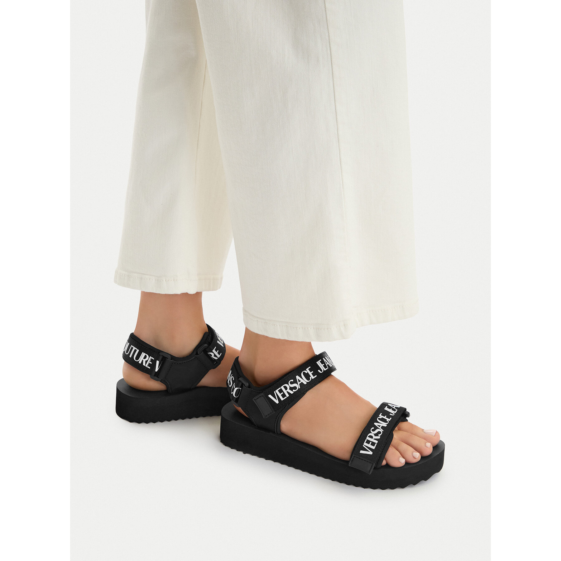 Sandale Versace Jeans Couture 80VA3SX4 ZS630 Negru