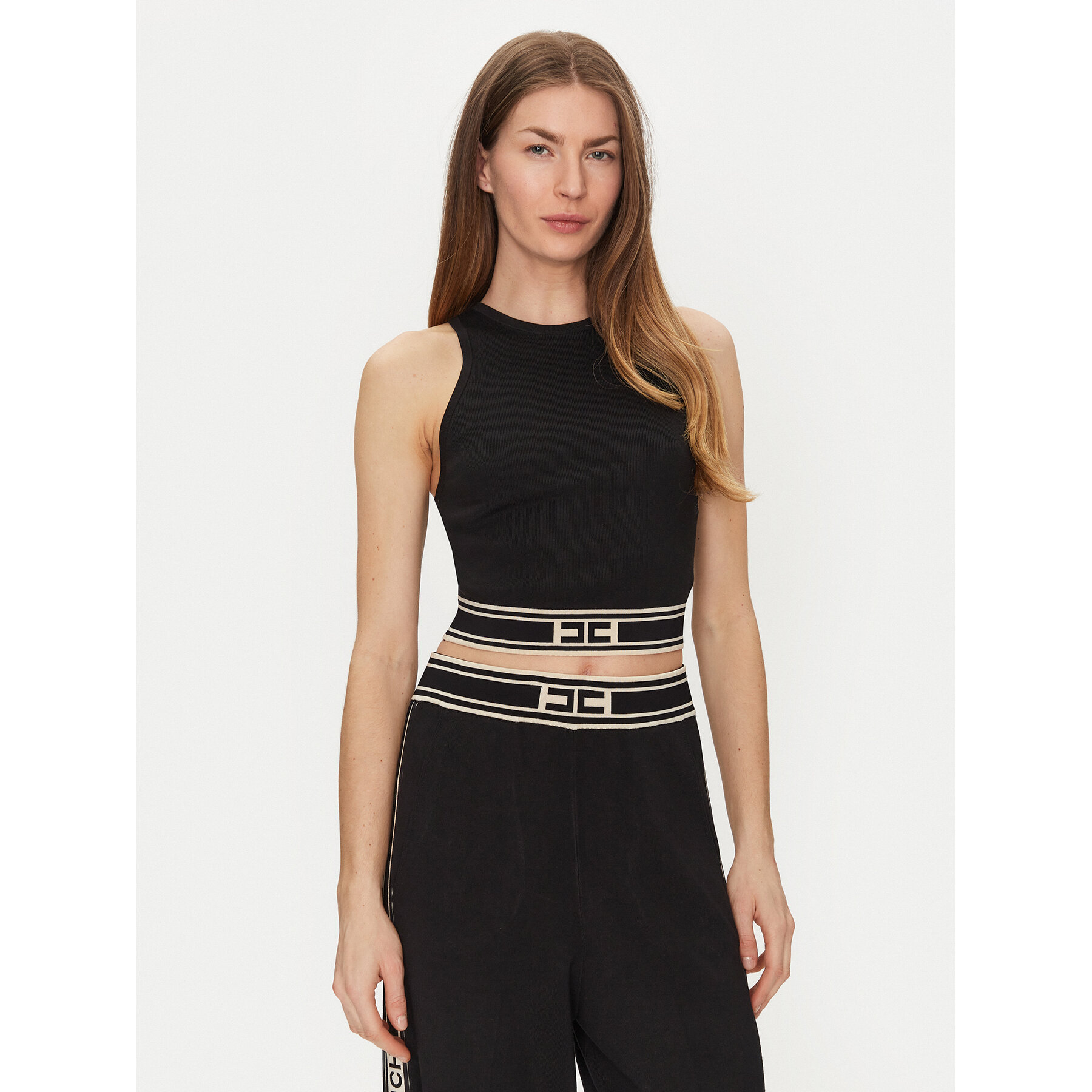 Elisabetta Franchi Top TK-39S-51E2 Nero Slim Fit