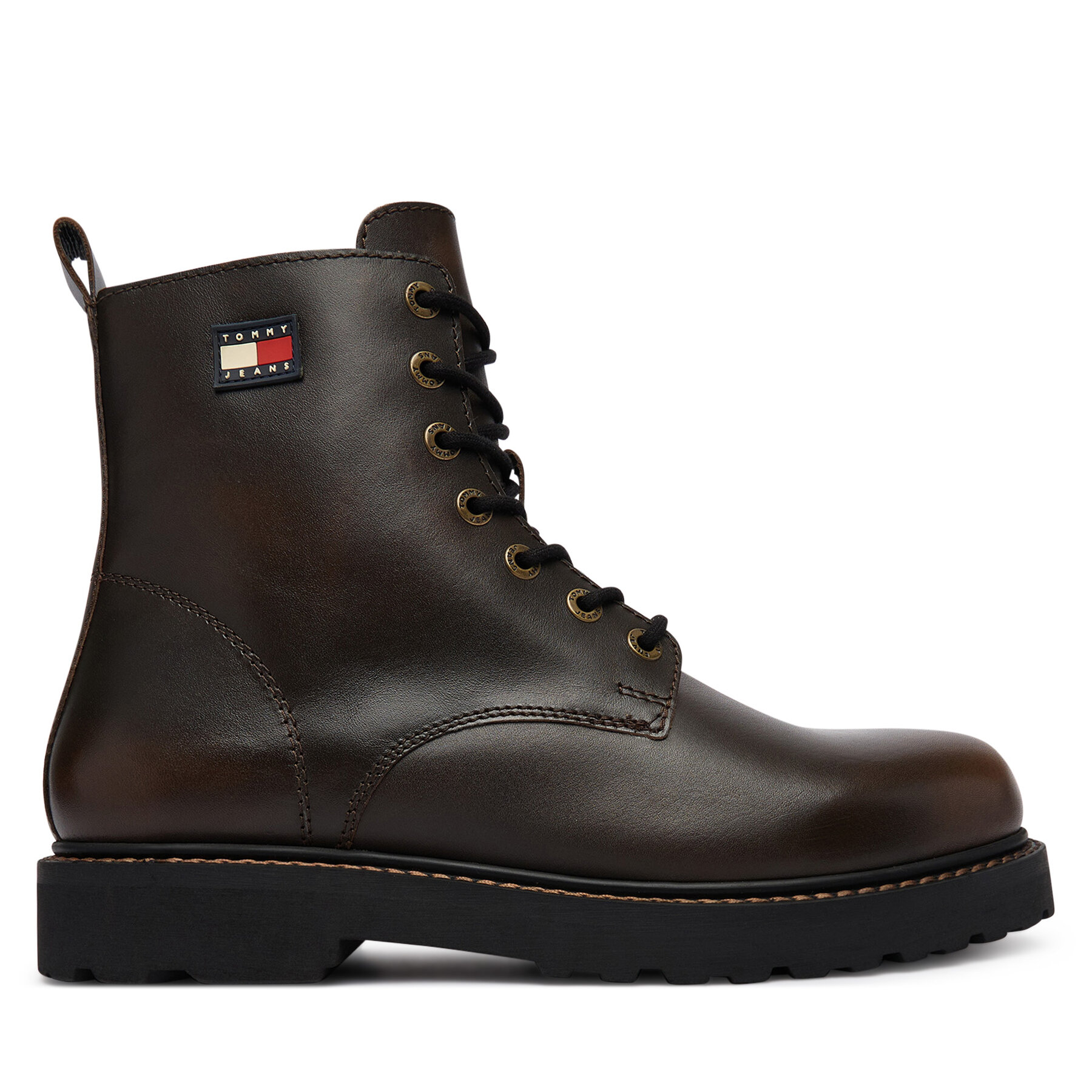 Planinarske cipele Tommy Jeans Archive '01 Brushed Leather EM0EM01787 Tamno smeđa