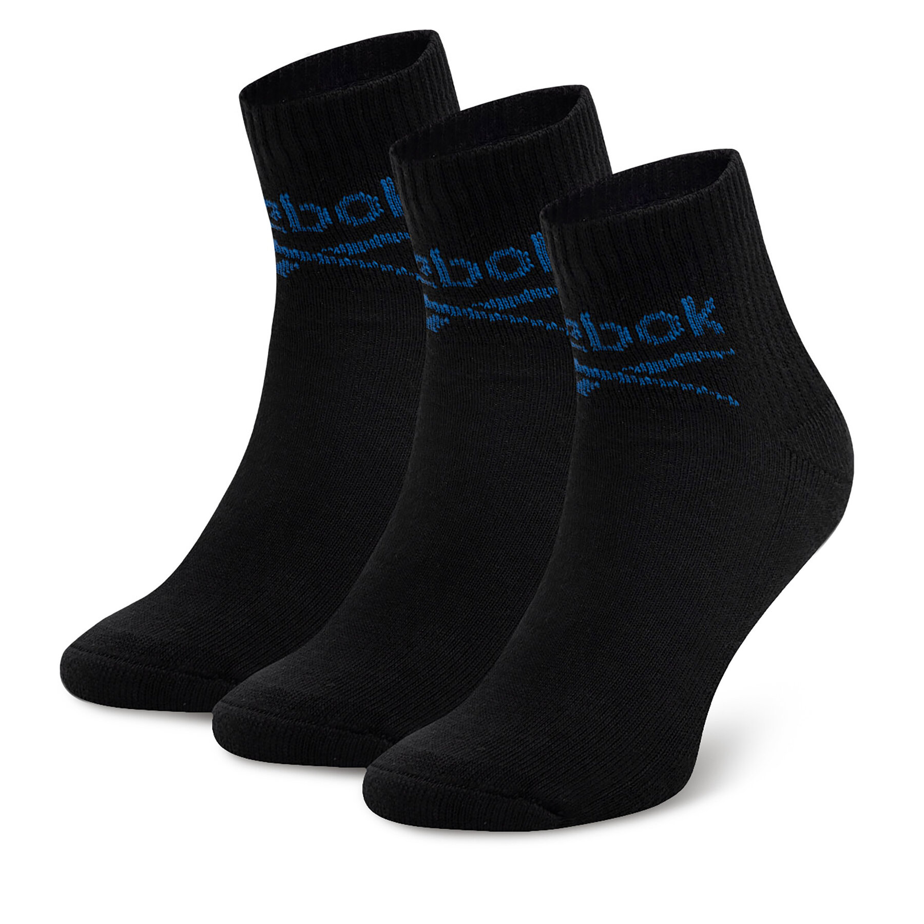 Lot de 3 paires de chaussettes hautes unisexe Reebok R0255-SS24 (3-pack) Noir