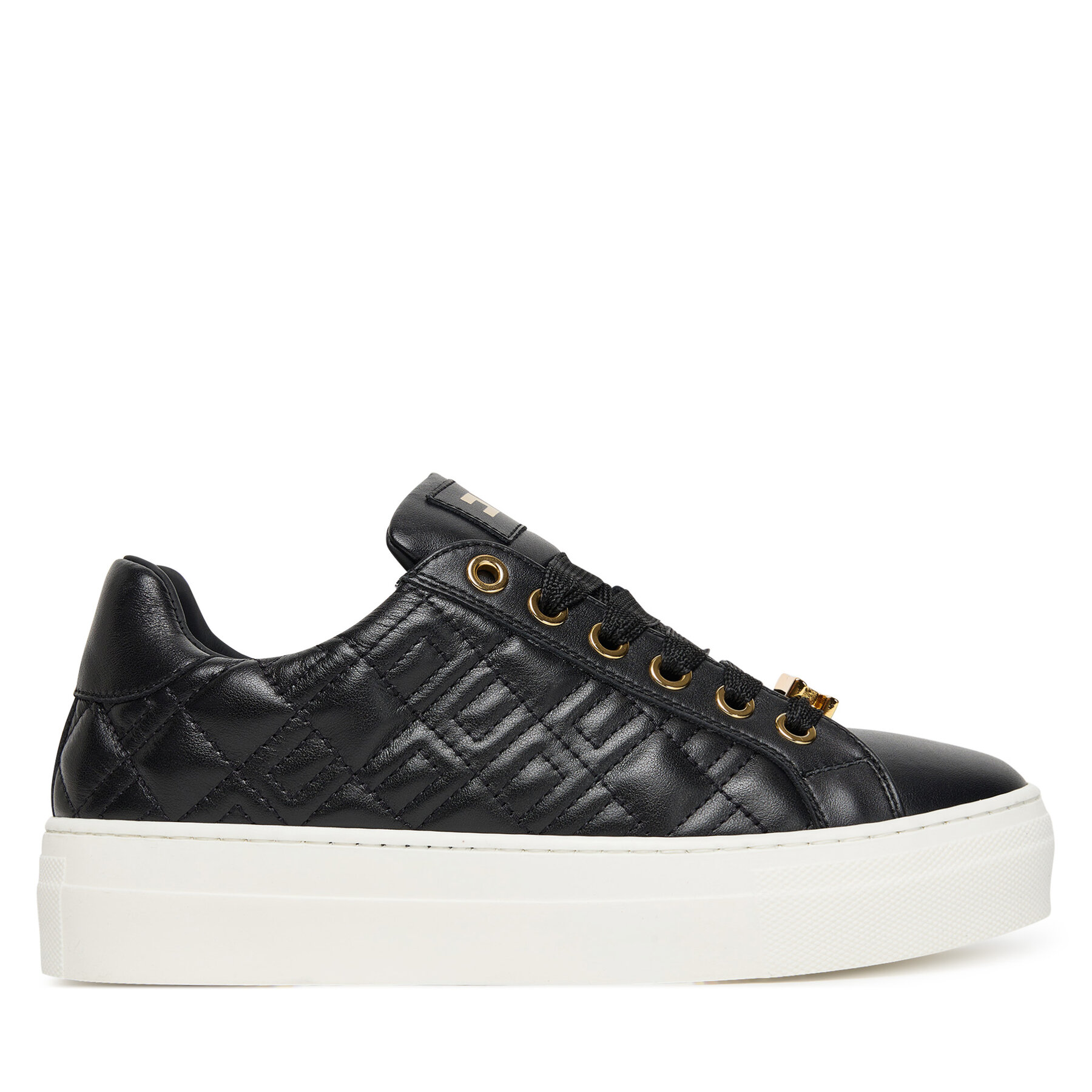 Sneakersy Elisabetta Franchi Low Cut Lace Up F4A9-E0357-1251 D Čierna