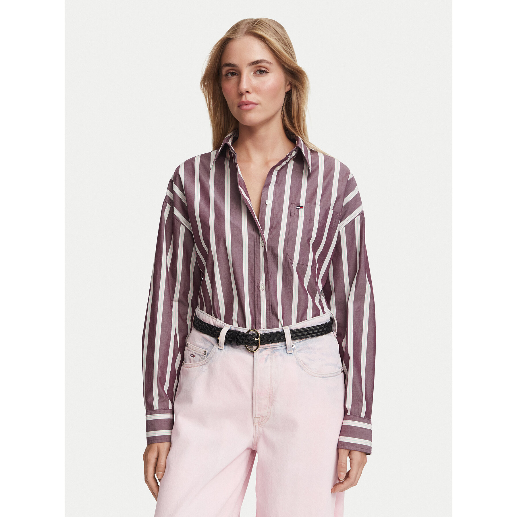 Tommy Jeans Hemd Essential DW0DW23340 Violett Oversize
