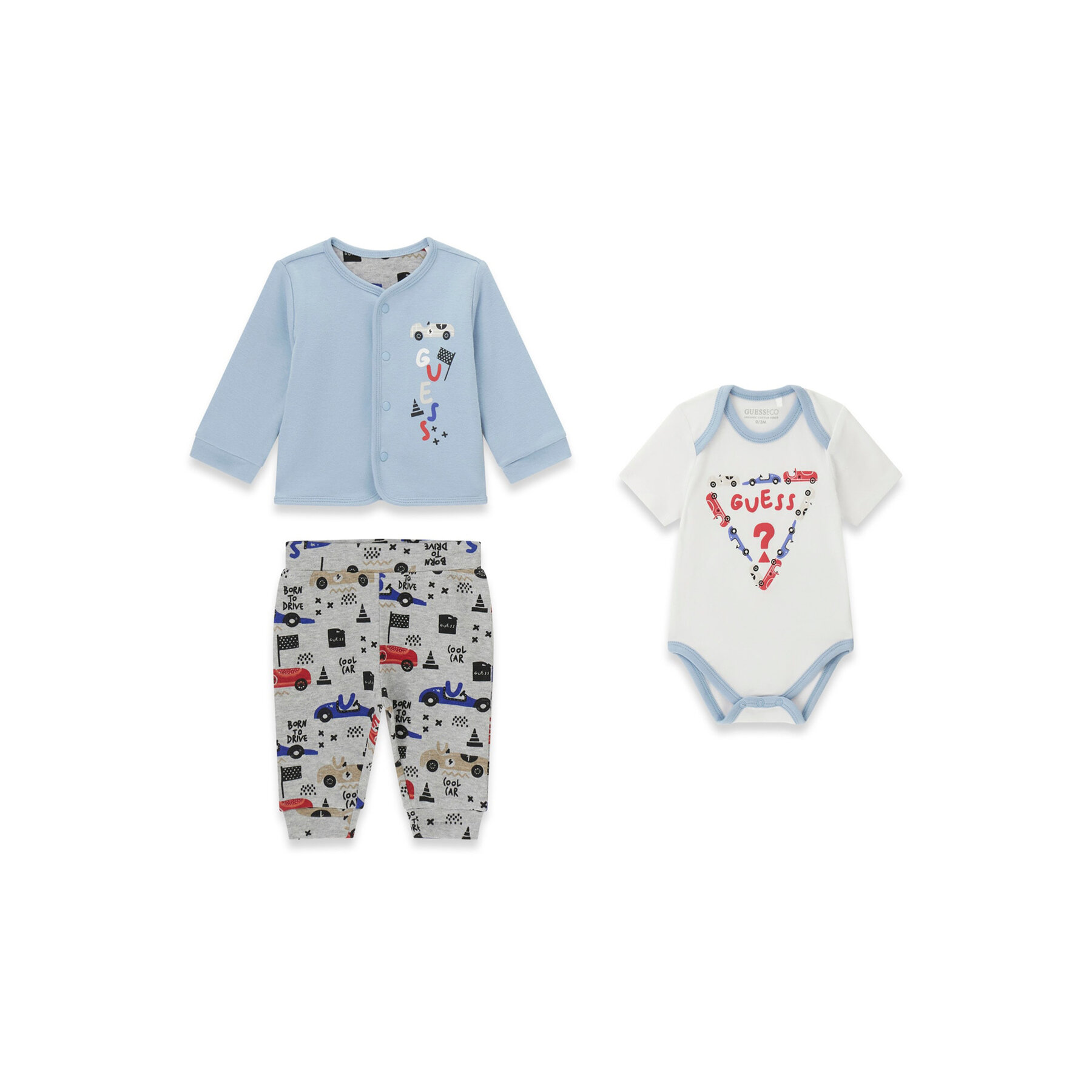Guess Set majica dugih rukava, body i trenerka P6RG02 KA6W1 Šarena Regular Fit