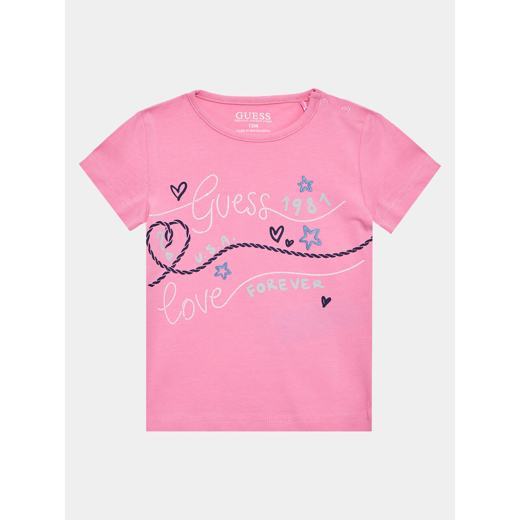 Guess T-Shirt A3GI02 K6YW1 Ροζ Regular Fit