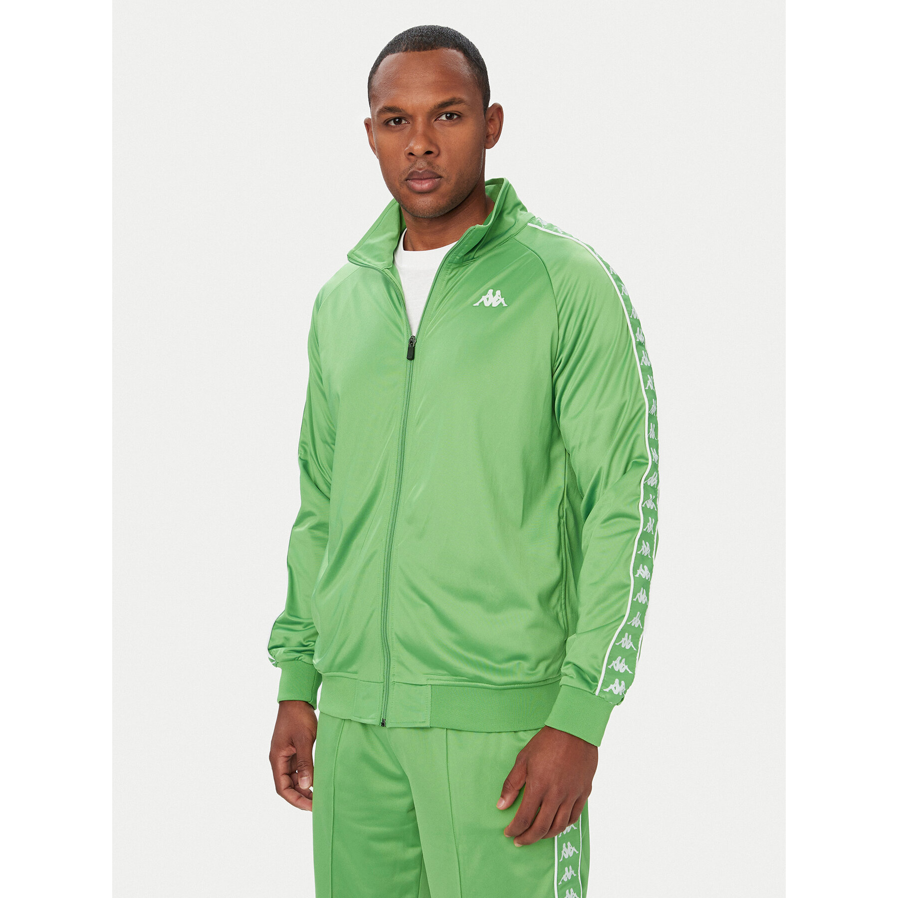 Kappa Majica dugih rukava 301EFU0 Zelena Regular Fit
