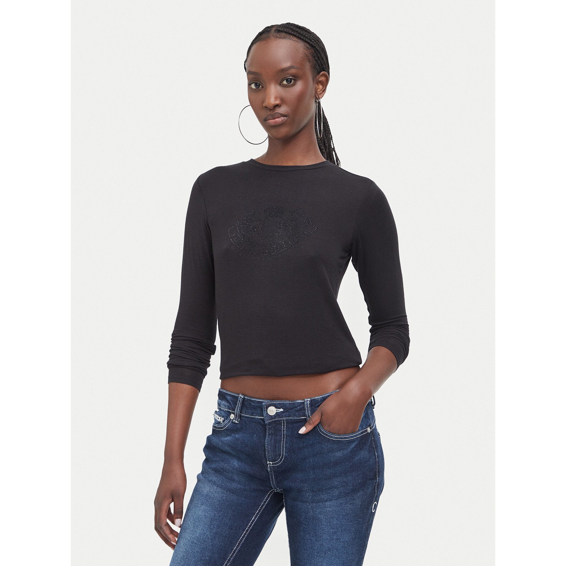 Juicy Couture Majica JCWCT226328 Crna Regular Fit