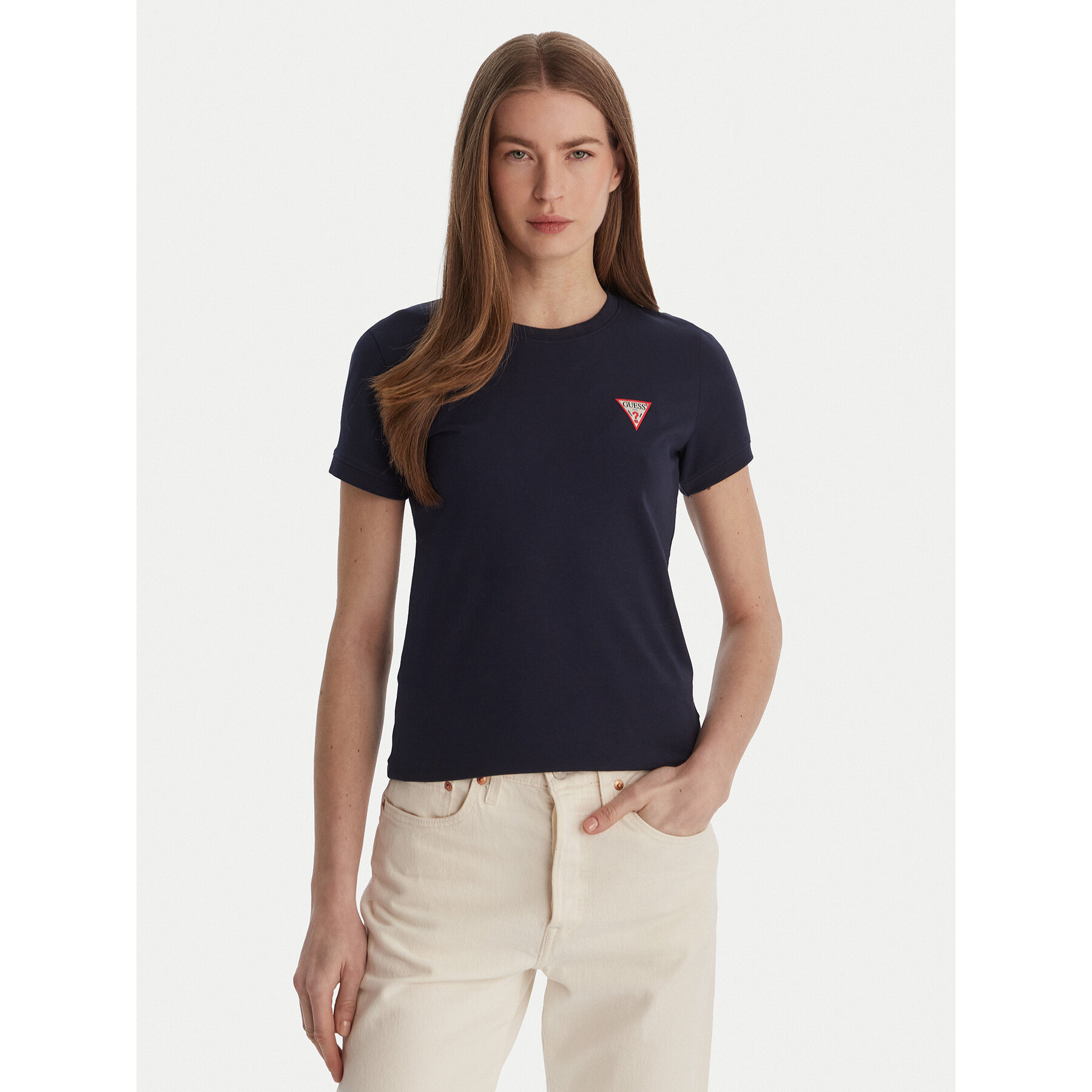 Guess T-shirt W2YI44 J1314 Tamnoplava Regular Fit