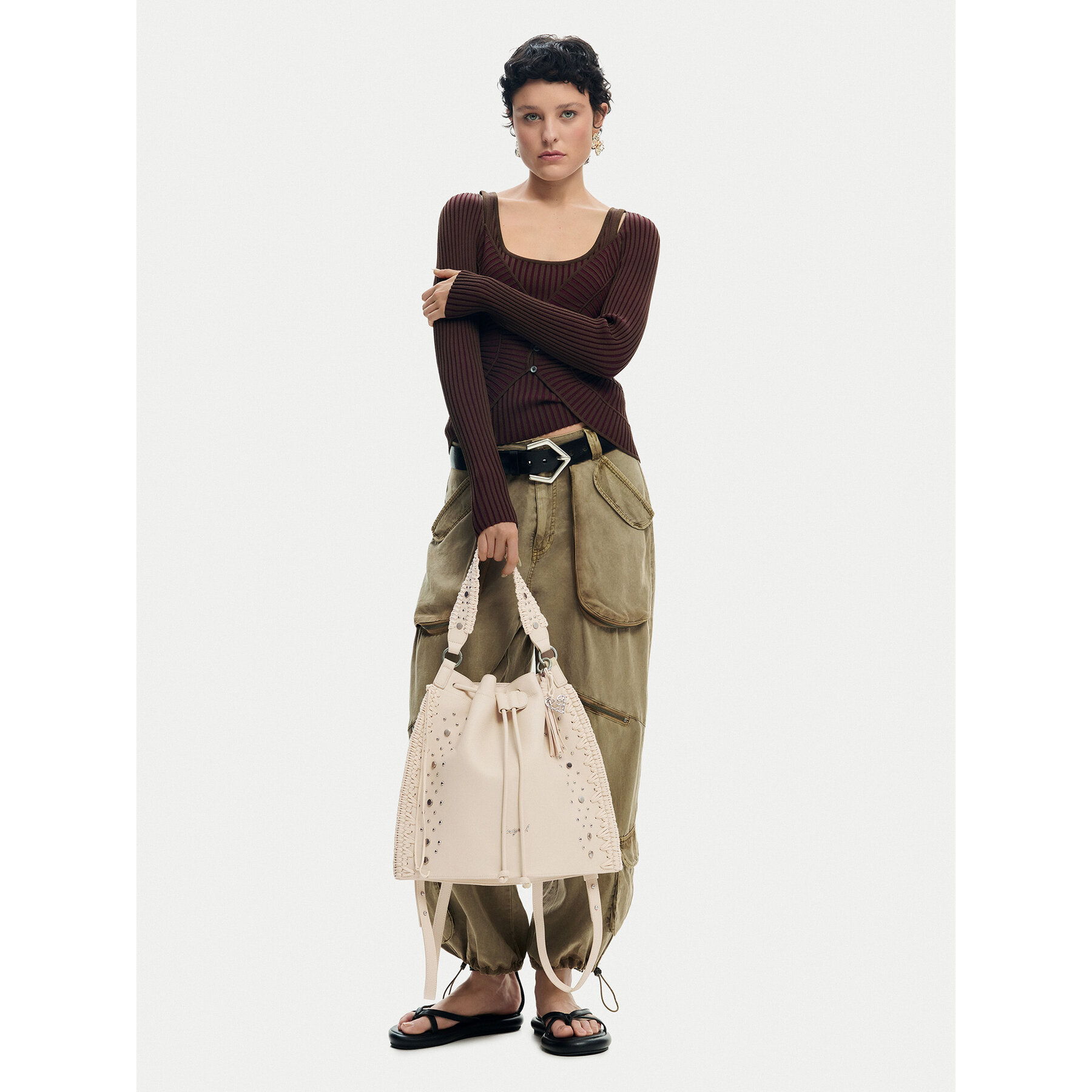 Ruksak Desigual 26SAKP33 Krémová