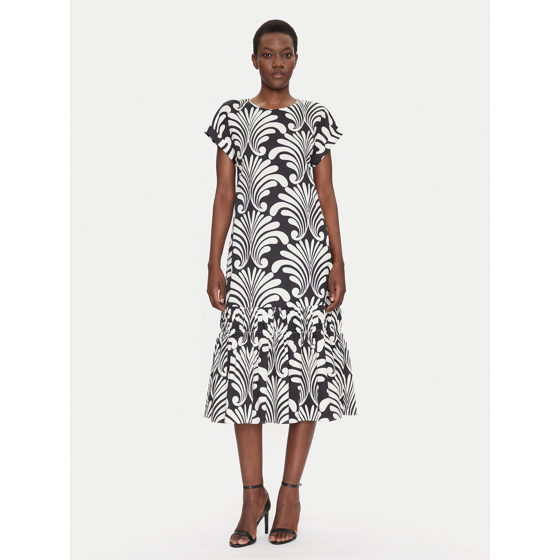 Luisa Spagnoli Kleid für den Alltag Passito 541798 Schwarz Regular Fit