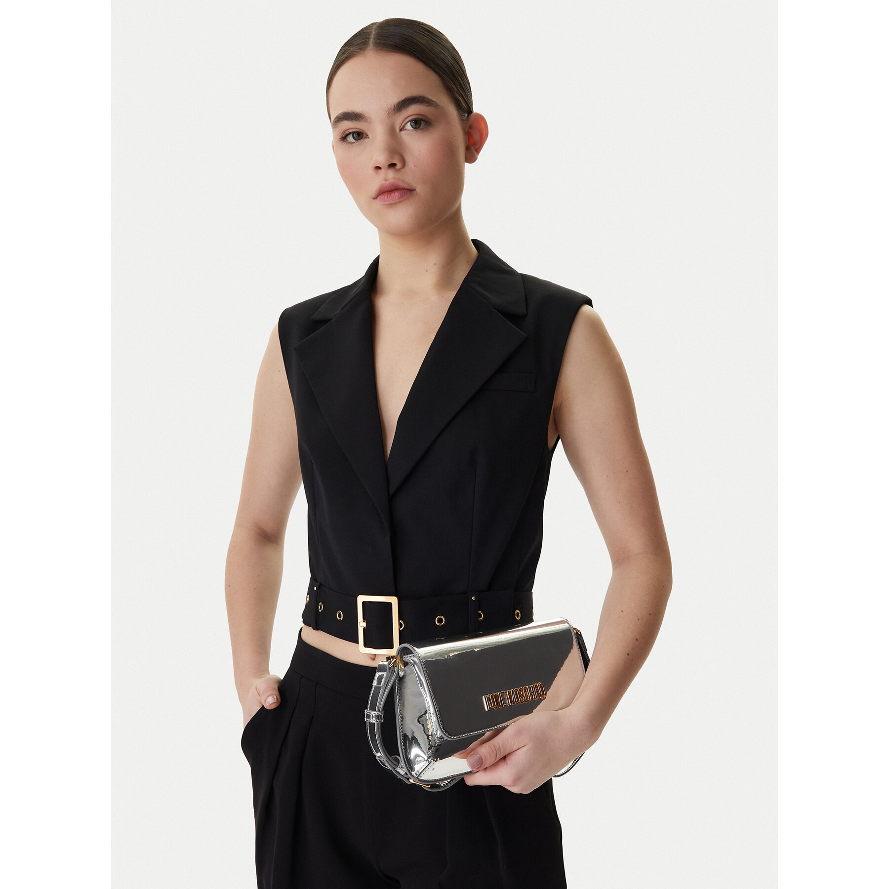 Kabelka LOVE MOSCHINO JC4058PP1OLP0902 Strieborná