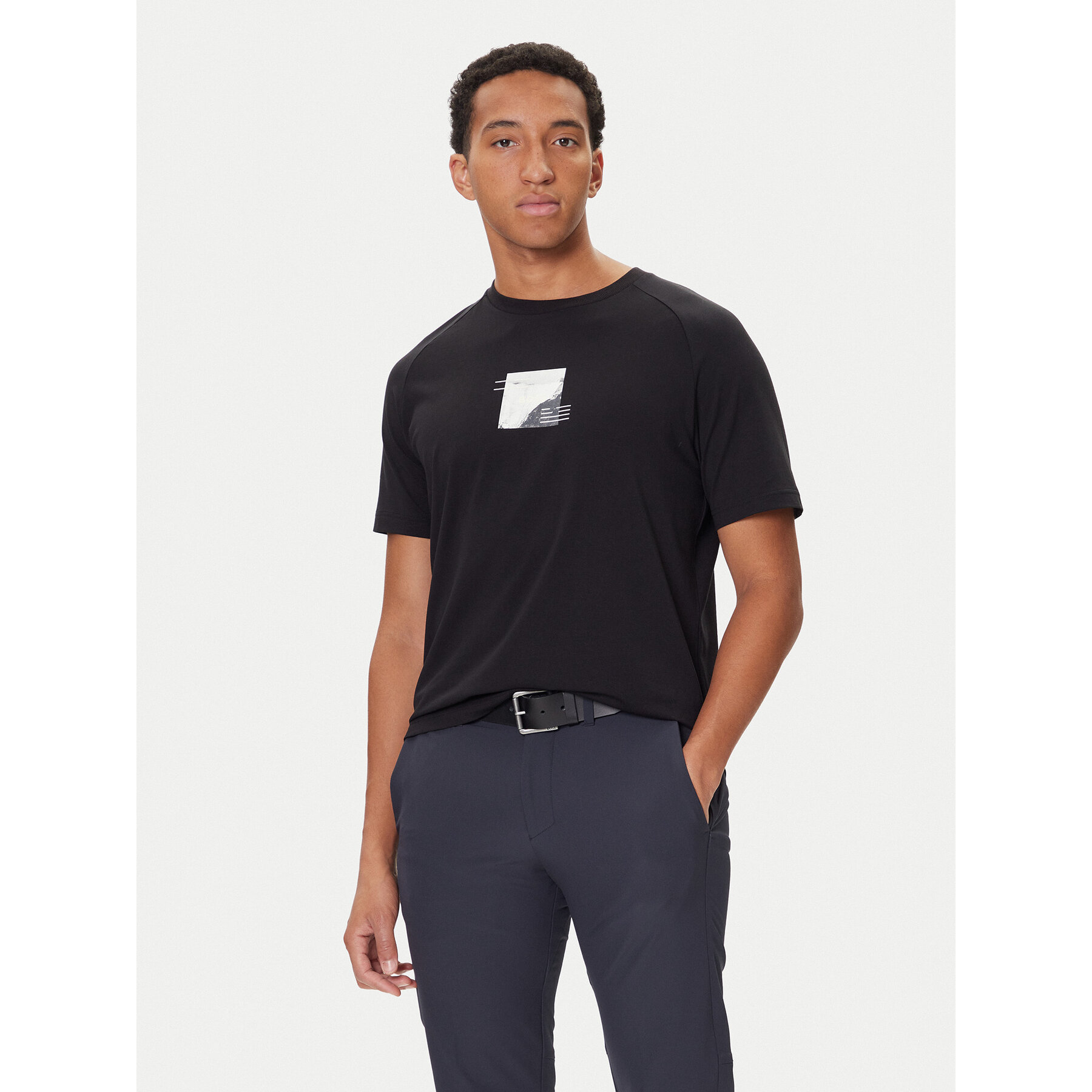 BOSS T-Shirt Stripe Zone 50548093 Schwarz Relaxed Fit