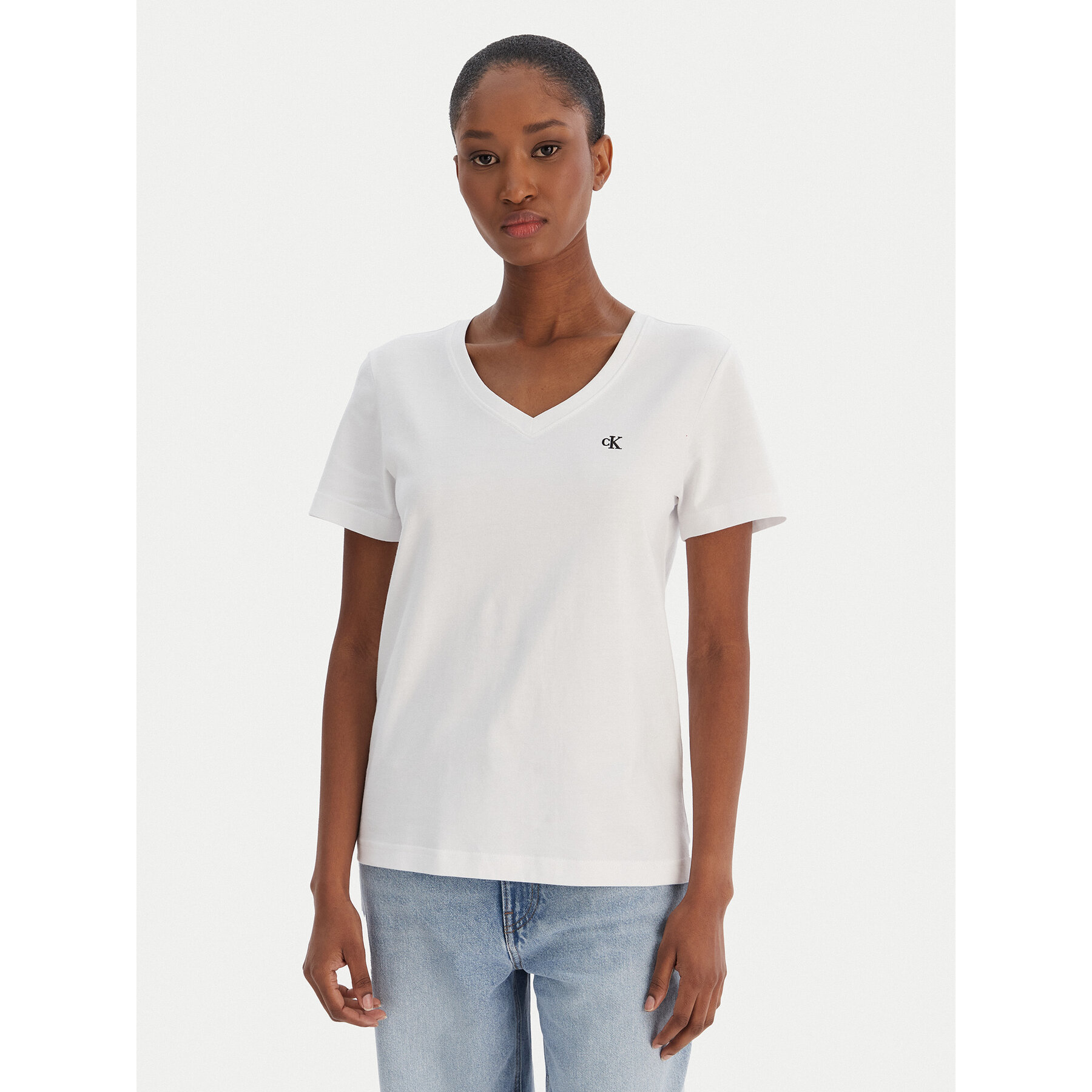 Calvin Klein Jeans T-Shirt Ss Monogram Vnk LV047B205G Weiß Regular Fit