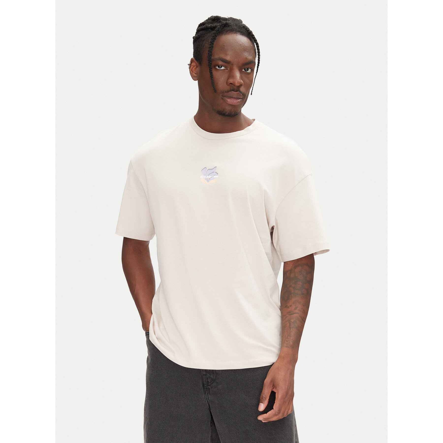 Jack & Jones Póló Ames 12268471 Bézs Relaxed Fit
