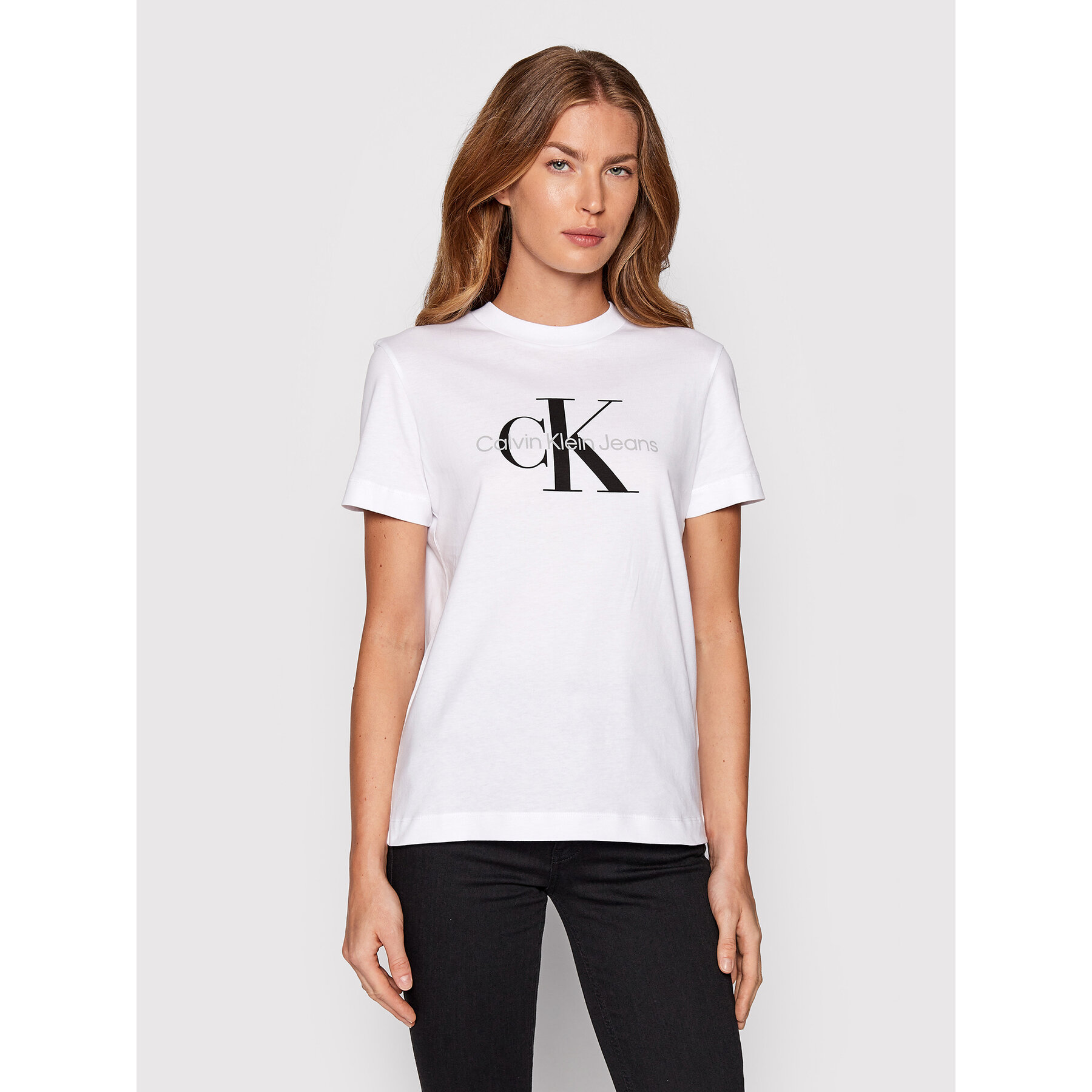 Calvin Klein Jeans Póló J20J219142 Fehér Regular Fit