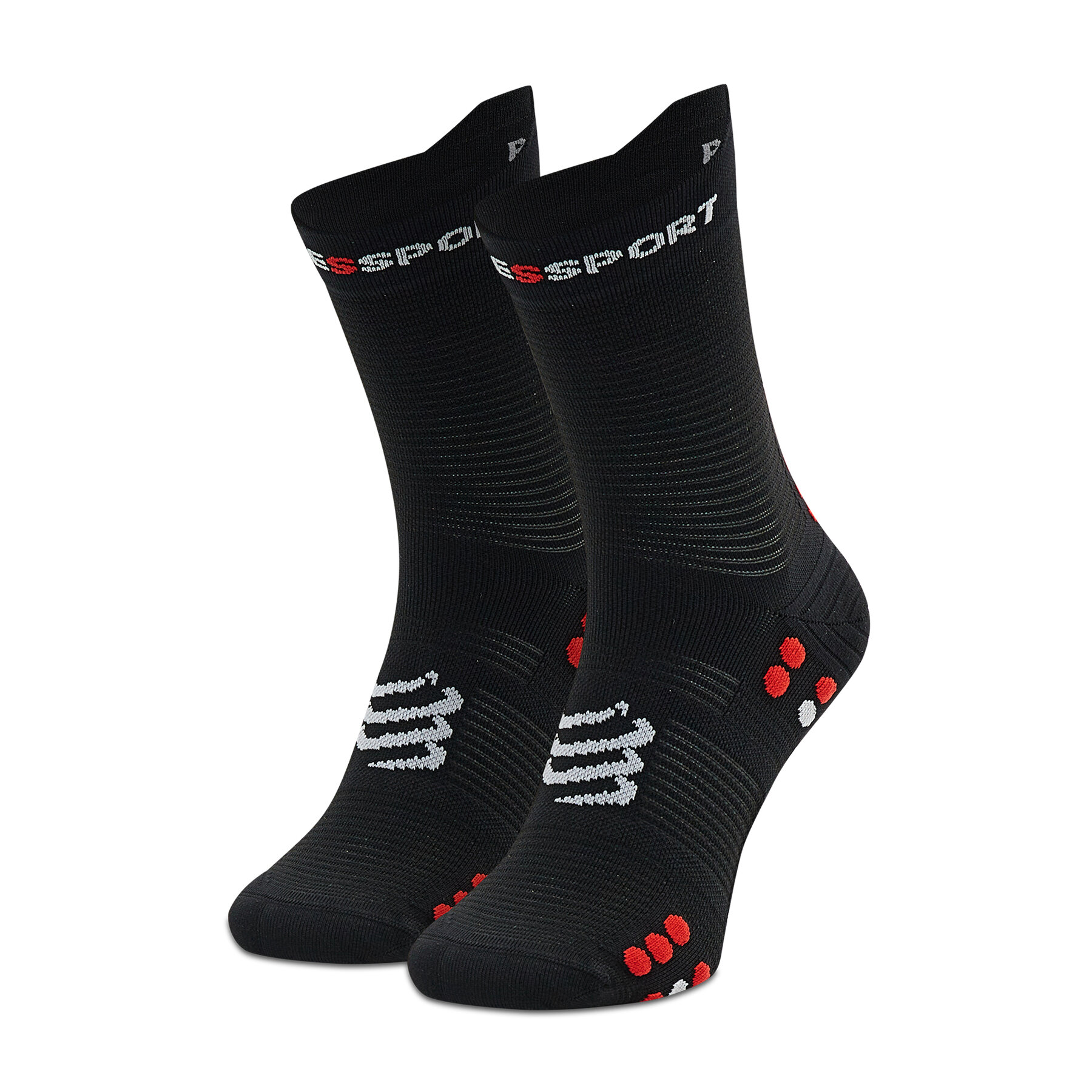 Chaussettes hautes unisex Compressport Pro Racing Socks V4.0 Run High XU00046B_906 Noir