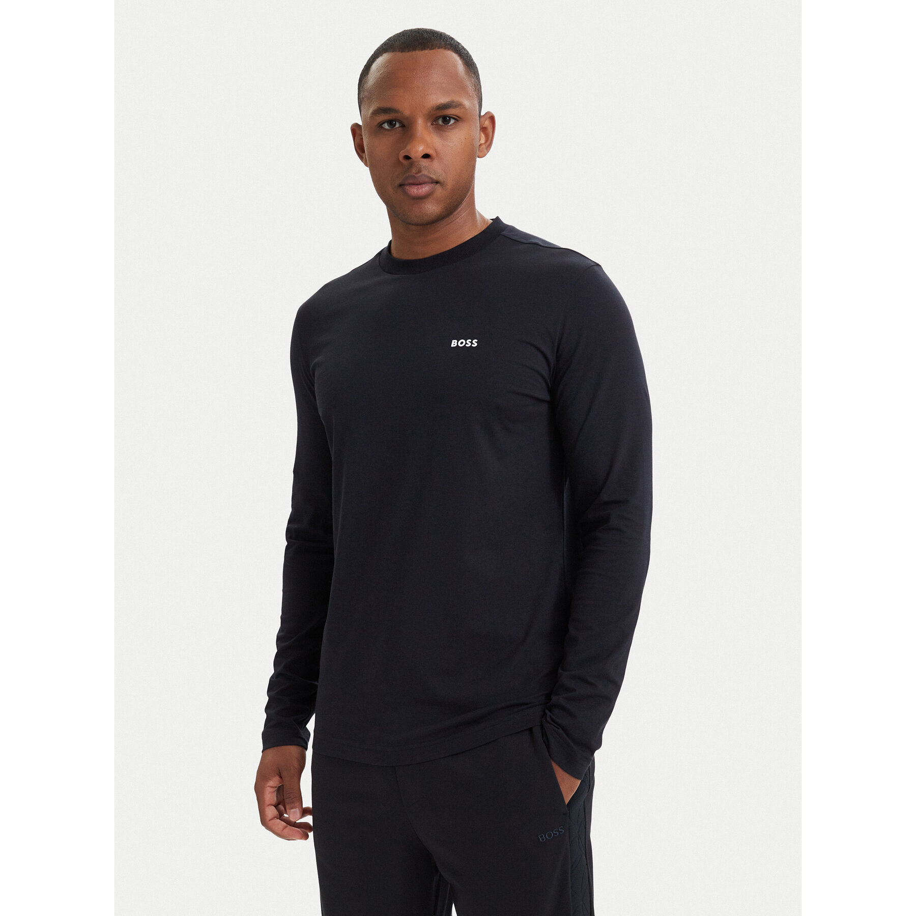 BOSS Longsleeve 50506365 Dunkelblau Regular Fit