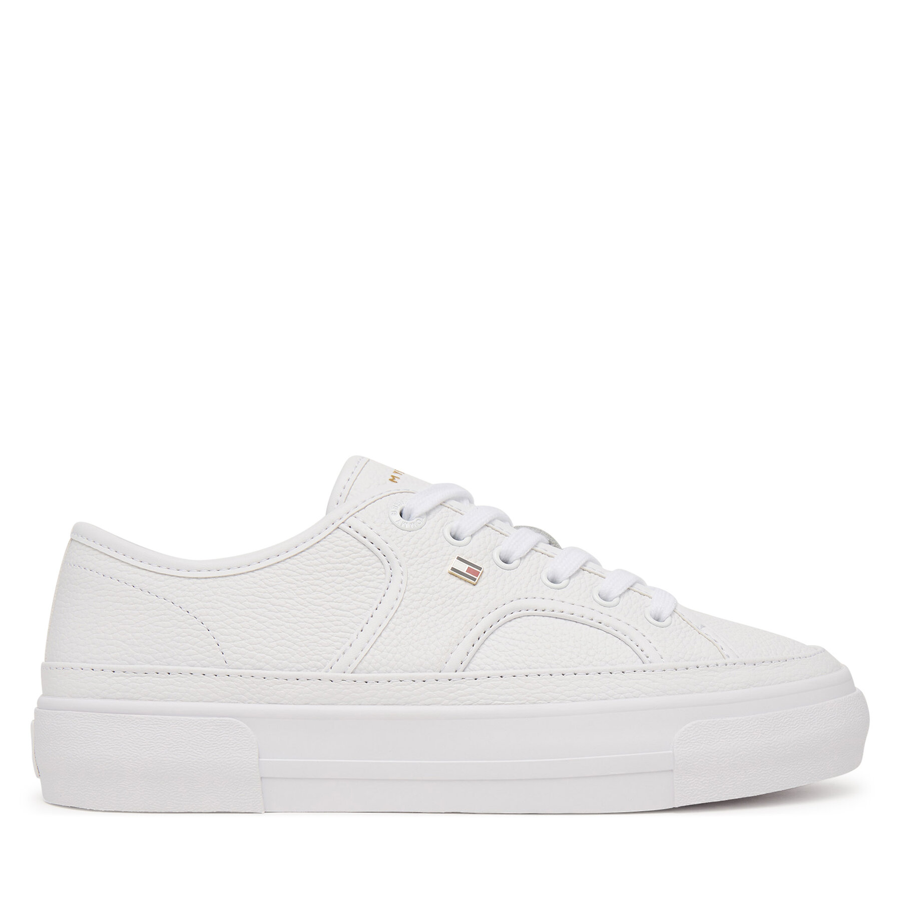 Sneakersy Tommy Hilfiger Platform Vulc Piping Ltr FW0FW09393 Biela