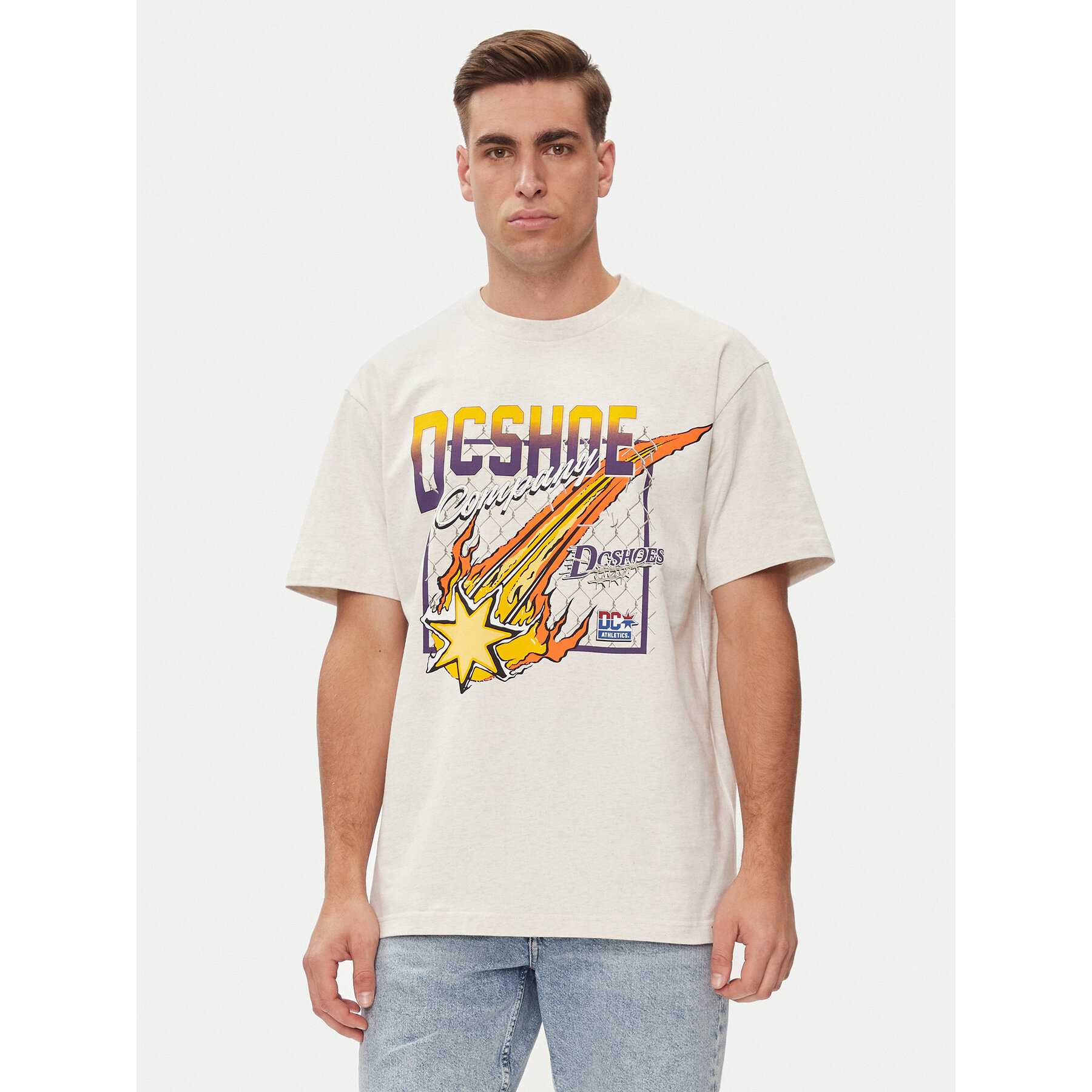 DC Shoes T-Shirt Showtime Starz Hss ADYZT05344 Λευκό Regular Fit