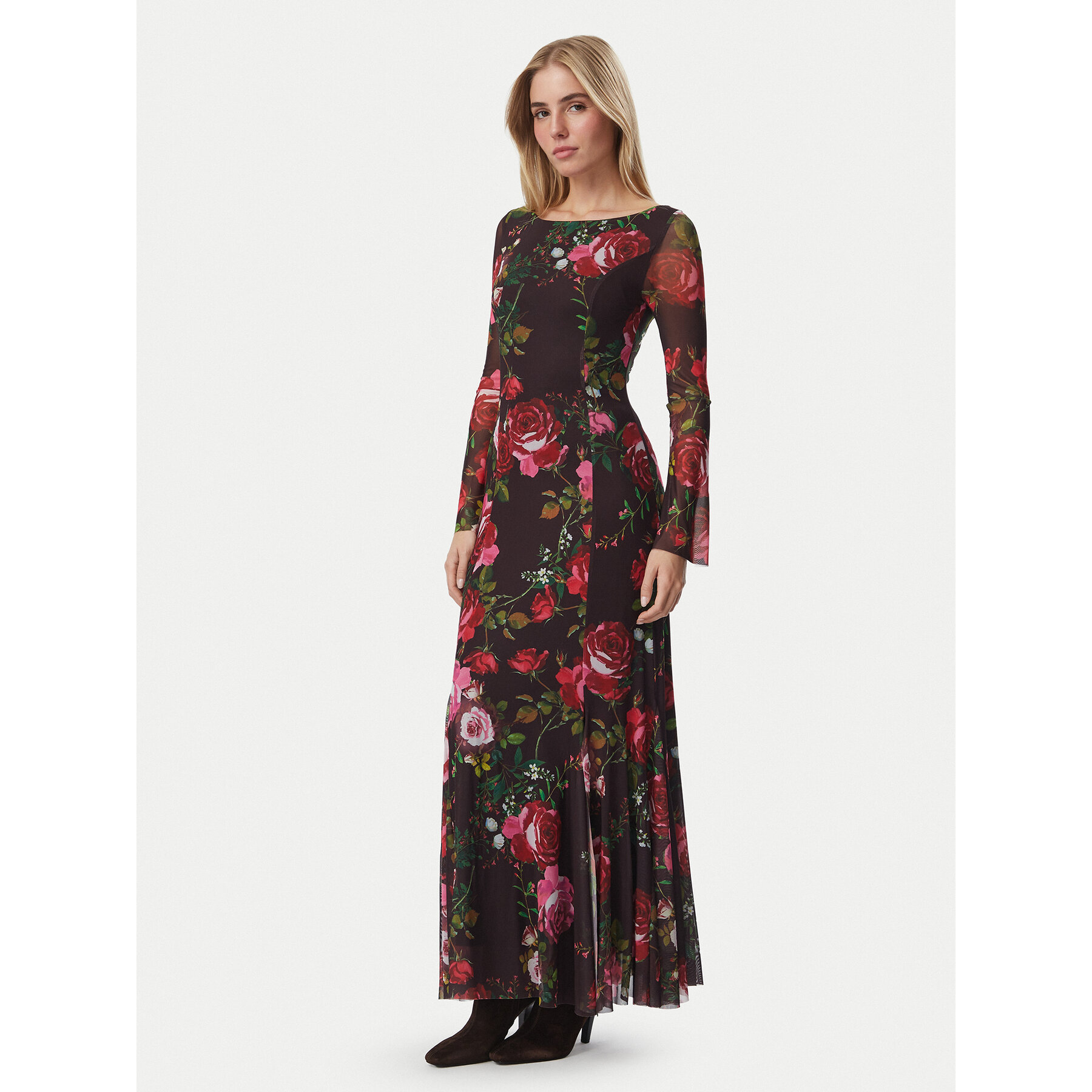 Guess Kleid für den Alltag W6BK50 K6269 Braun Regular Fit